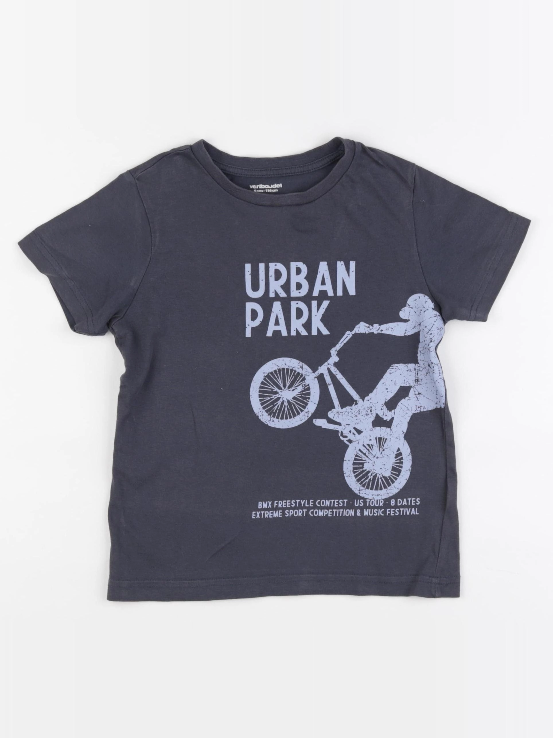 Vertbaudet - tee-shirt bleu - 6 ans