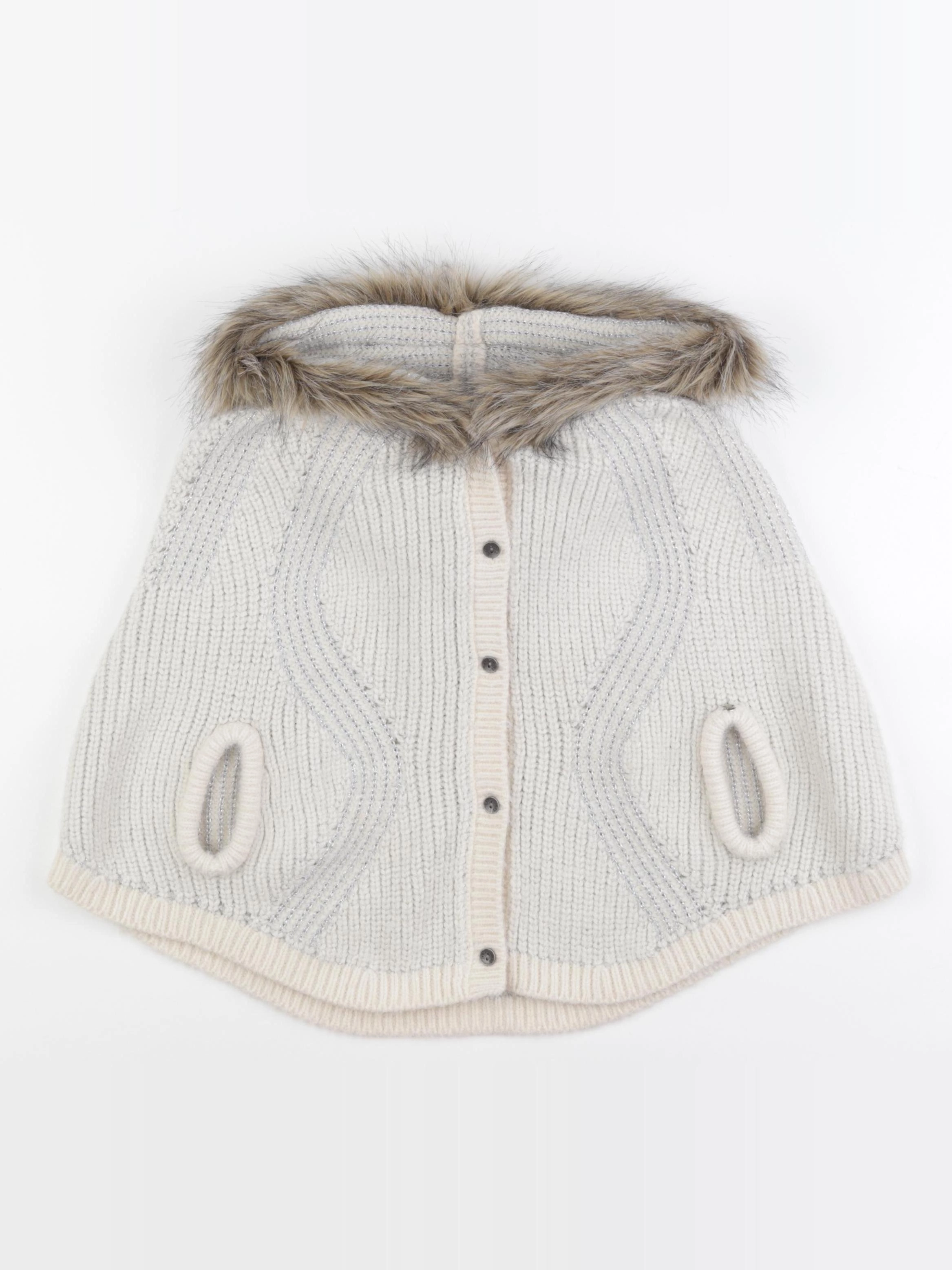 IKKS - cape blanc, argent - 4 ans