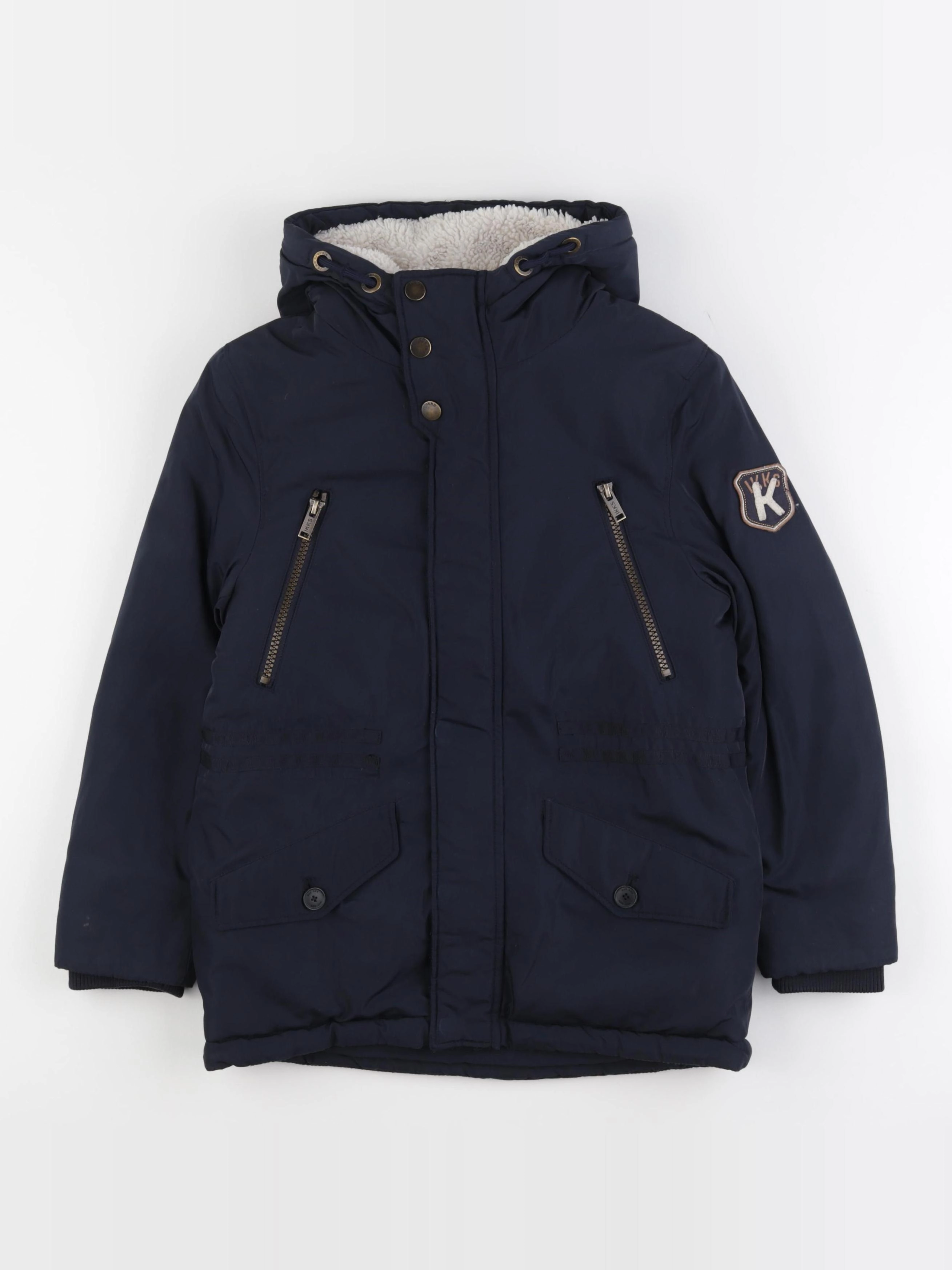 IKKS - parka doublure amovible bleu - 8 ans