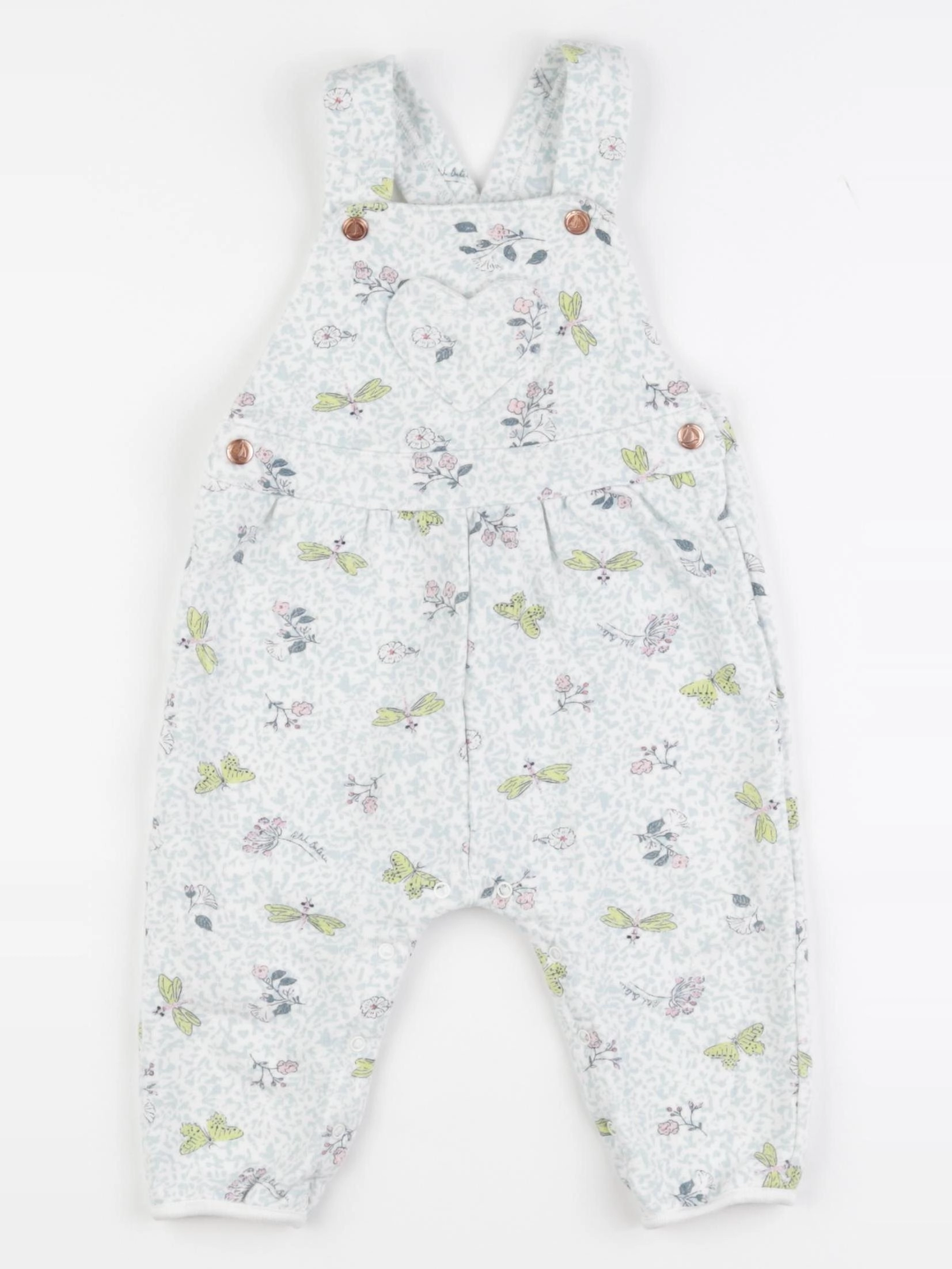 Petit Bateau - salopette bleu - 12 mois
