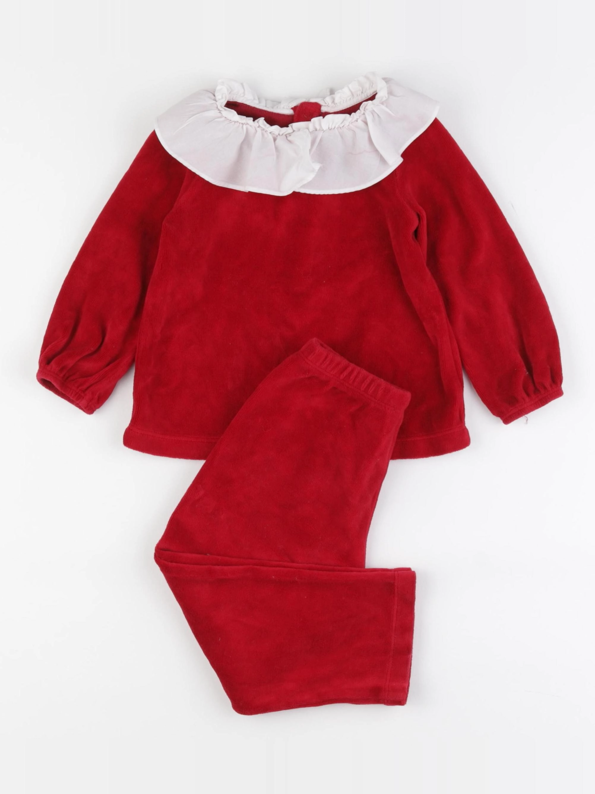 Jacadi - pyjama velours rouge - 2 ans