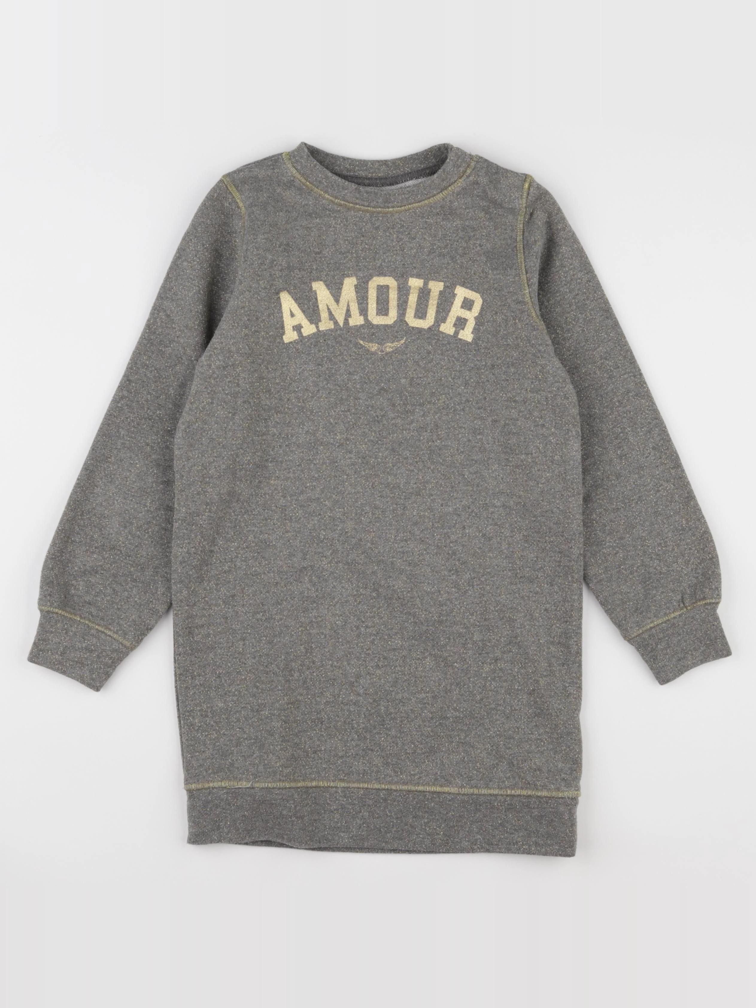 Zadig & Voltaire - robe gris, or - 6 ans