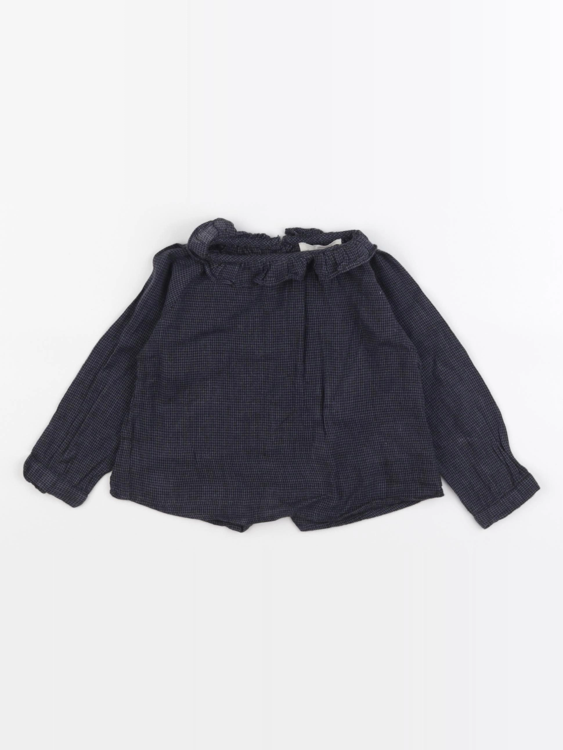 Arsène et les pipelettes - blouse bleu - 18 mois