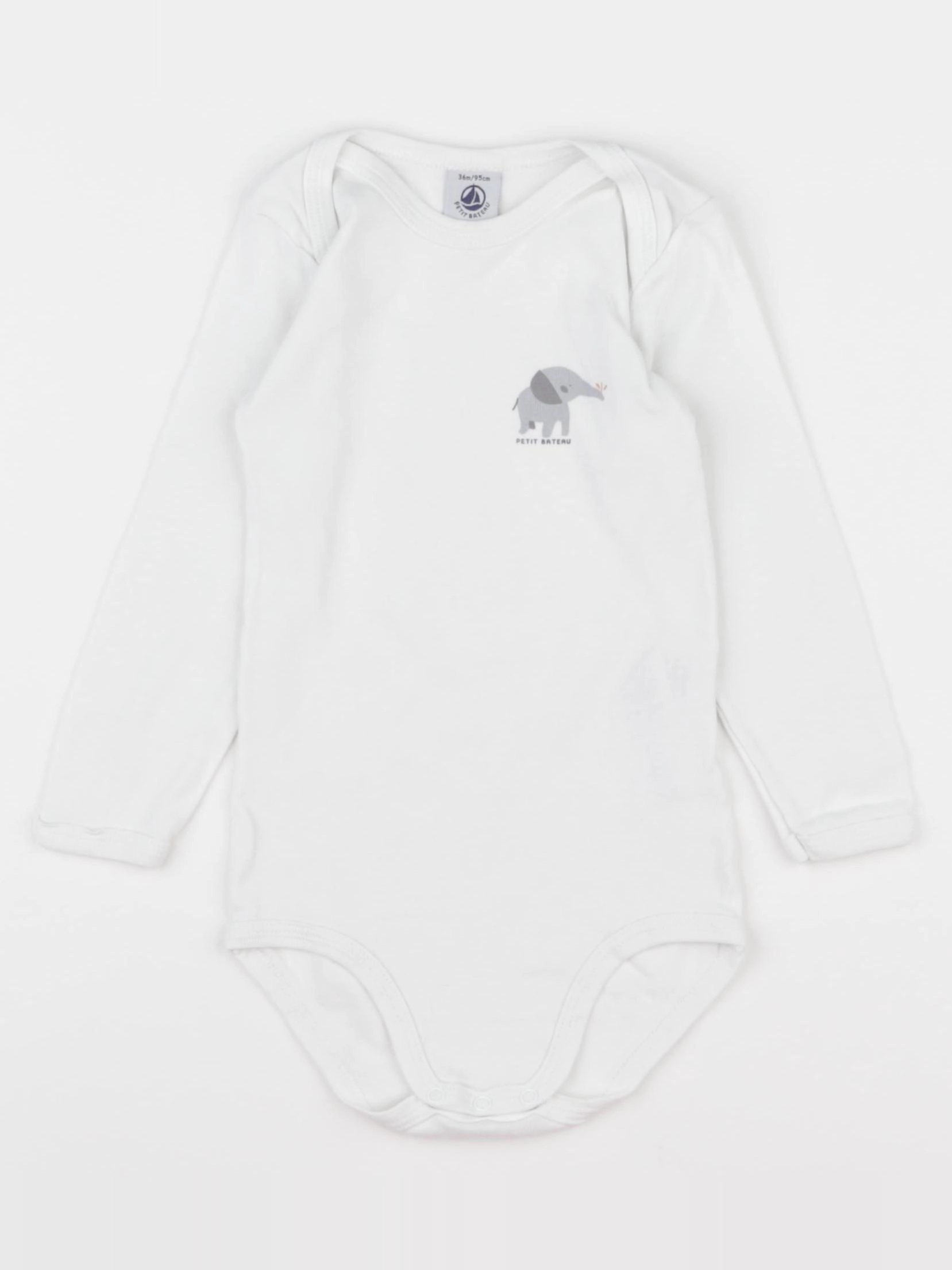 Petit Bateau - body blanc - 36 mois