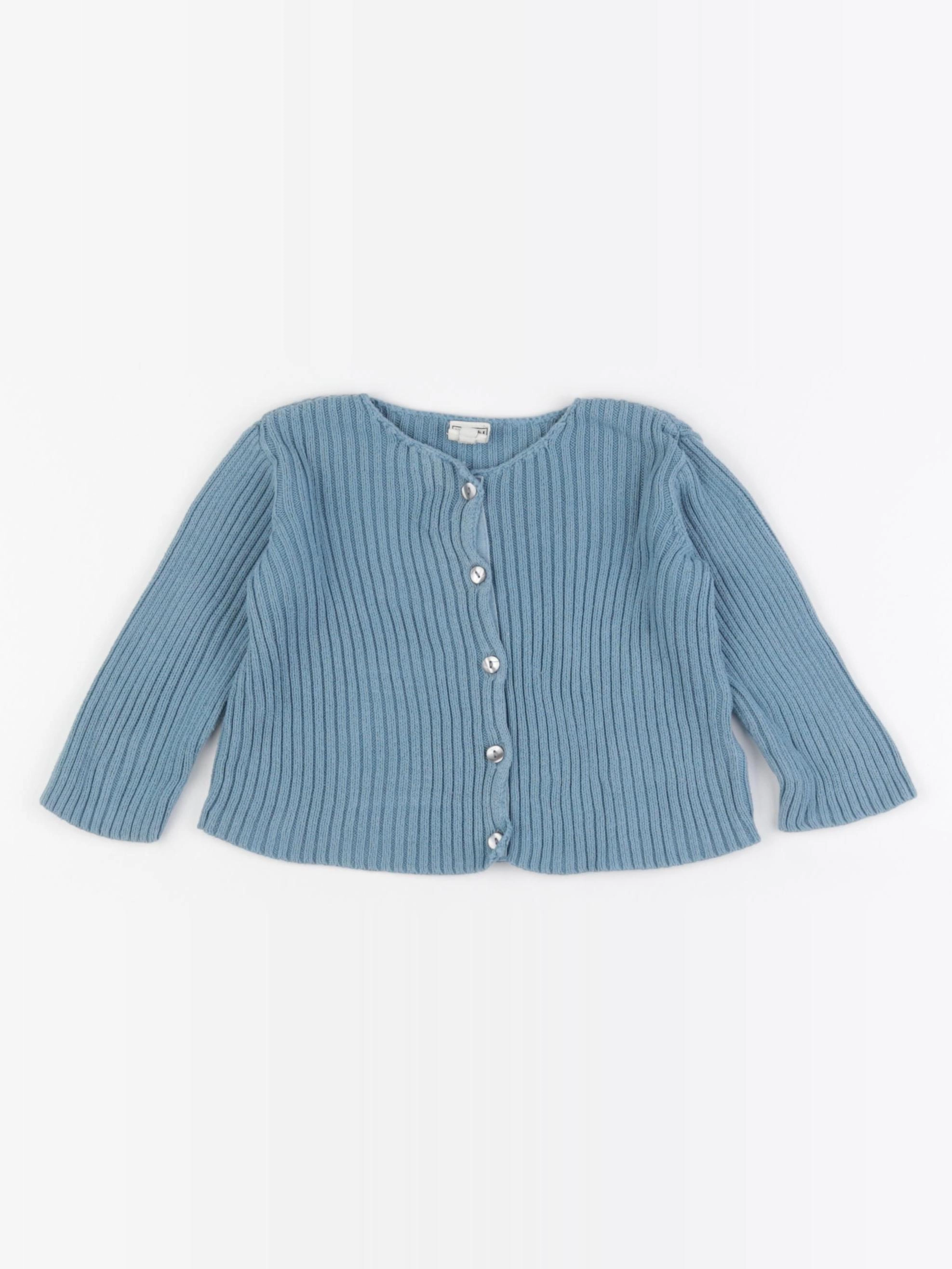 Bonton - gilet bleu - 12 mois