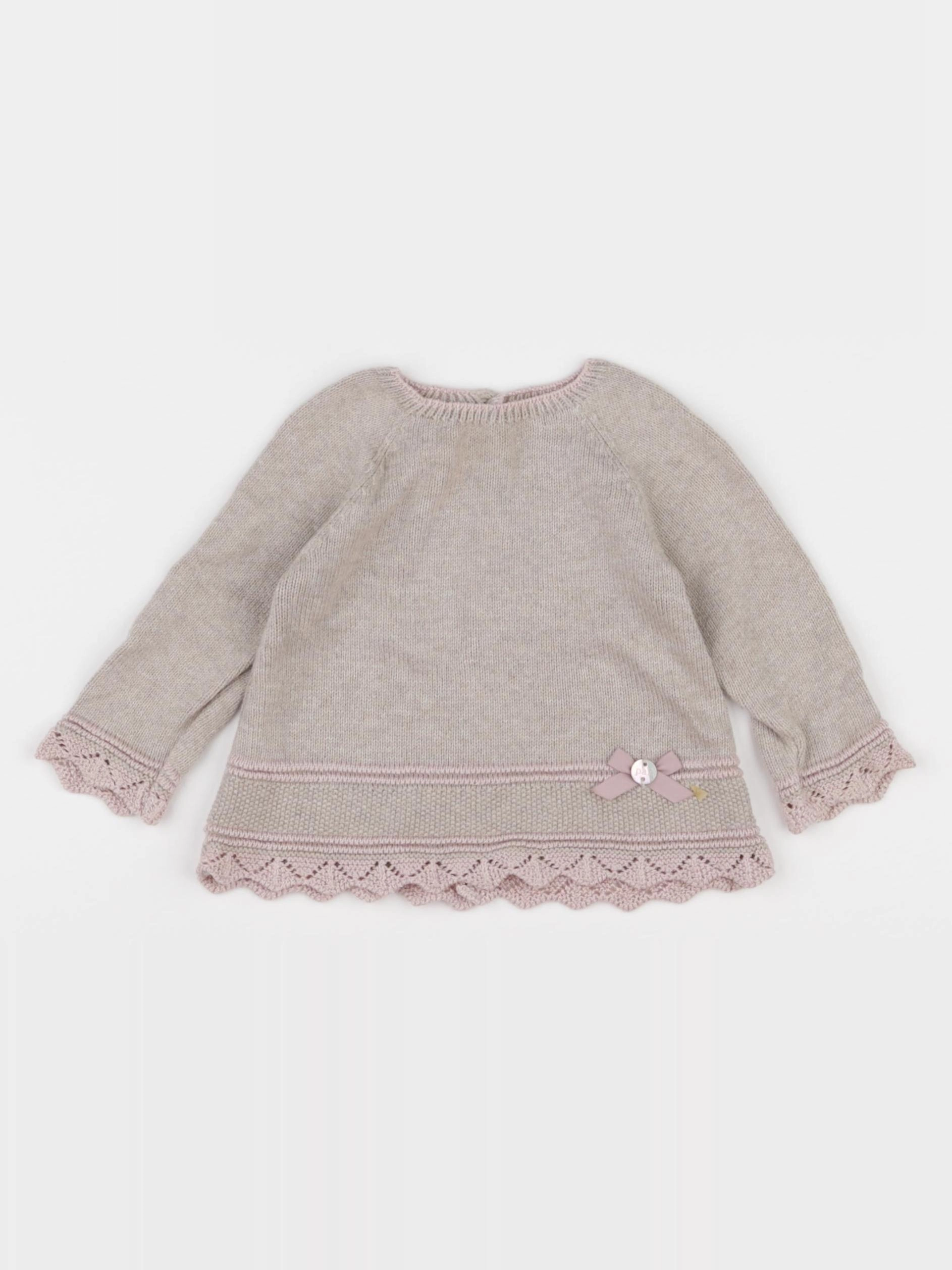 Paz Rodriguez - pull marron - 4/6 mois
