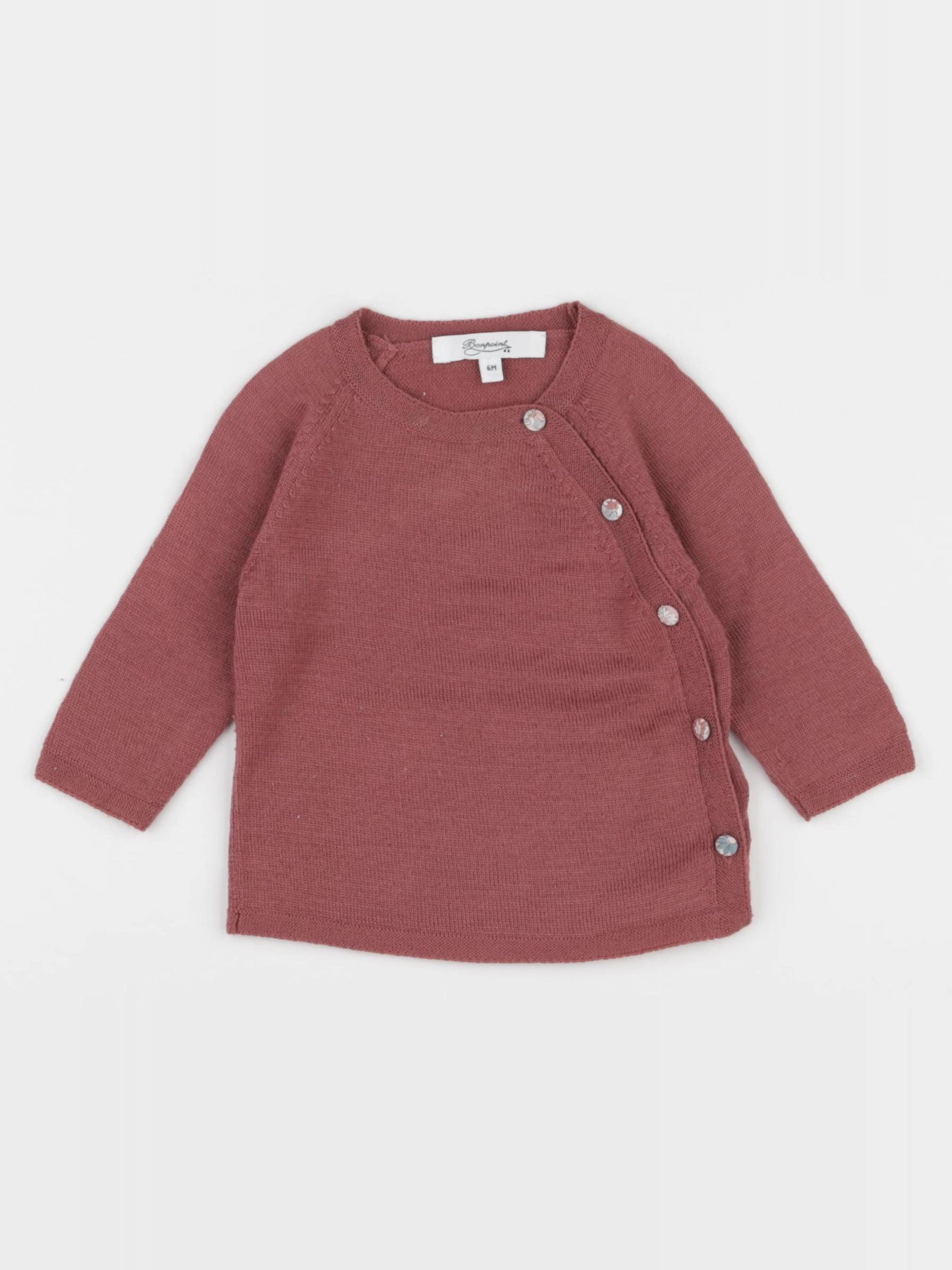Bonpoint - pull rose - 6 mois