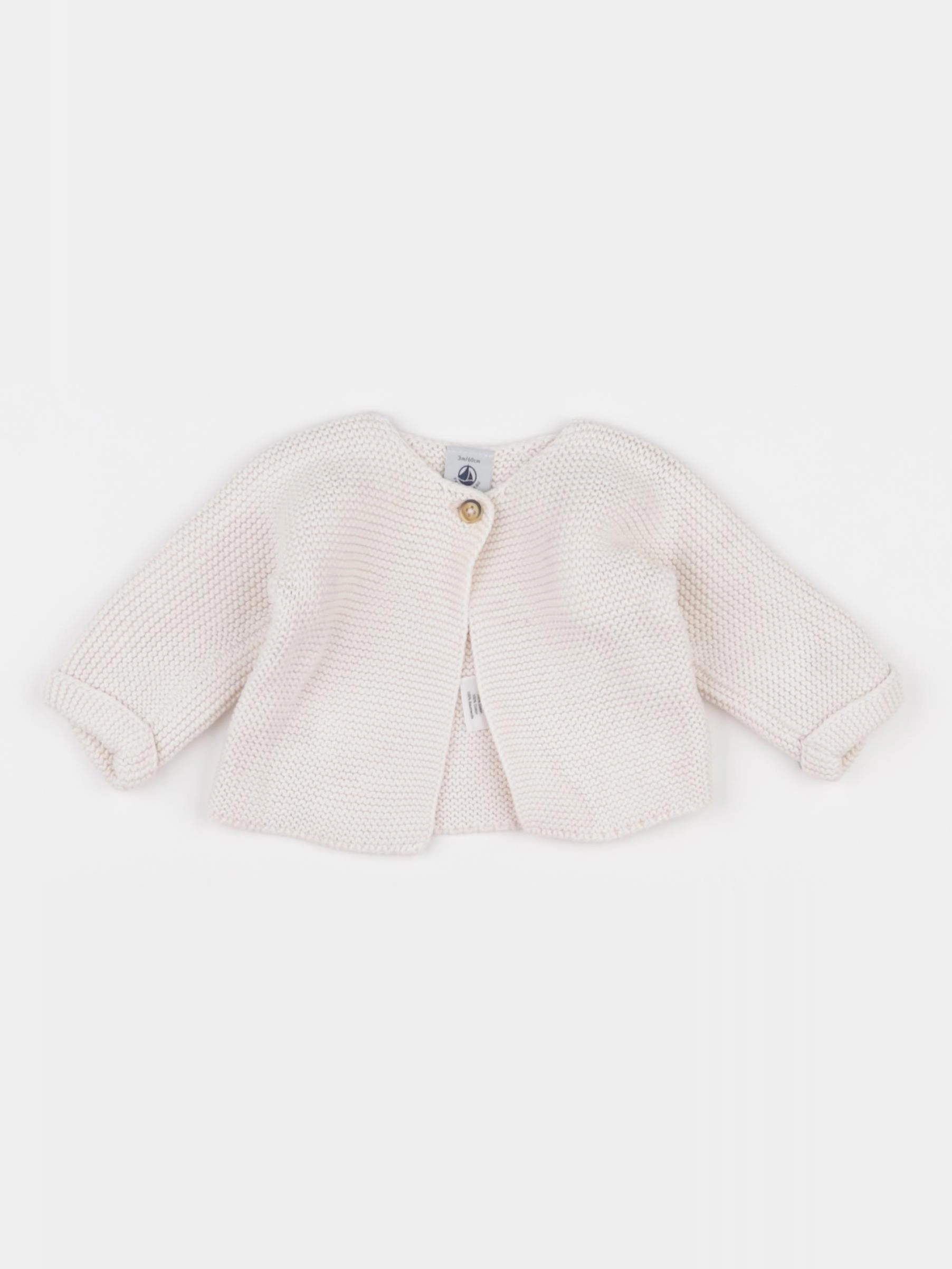 Petit Bateau - gilet beige - 3 mois