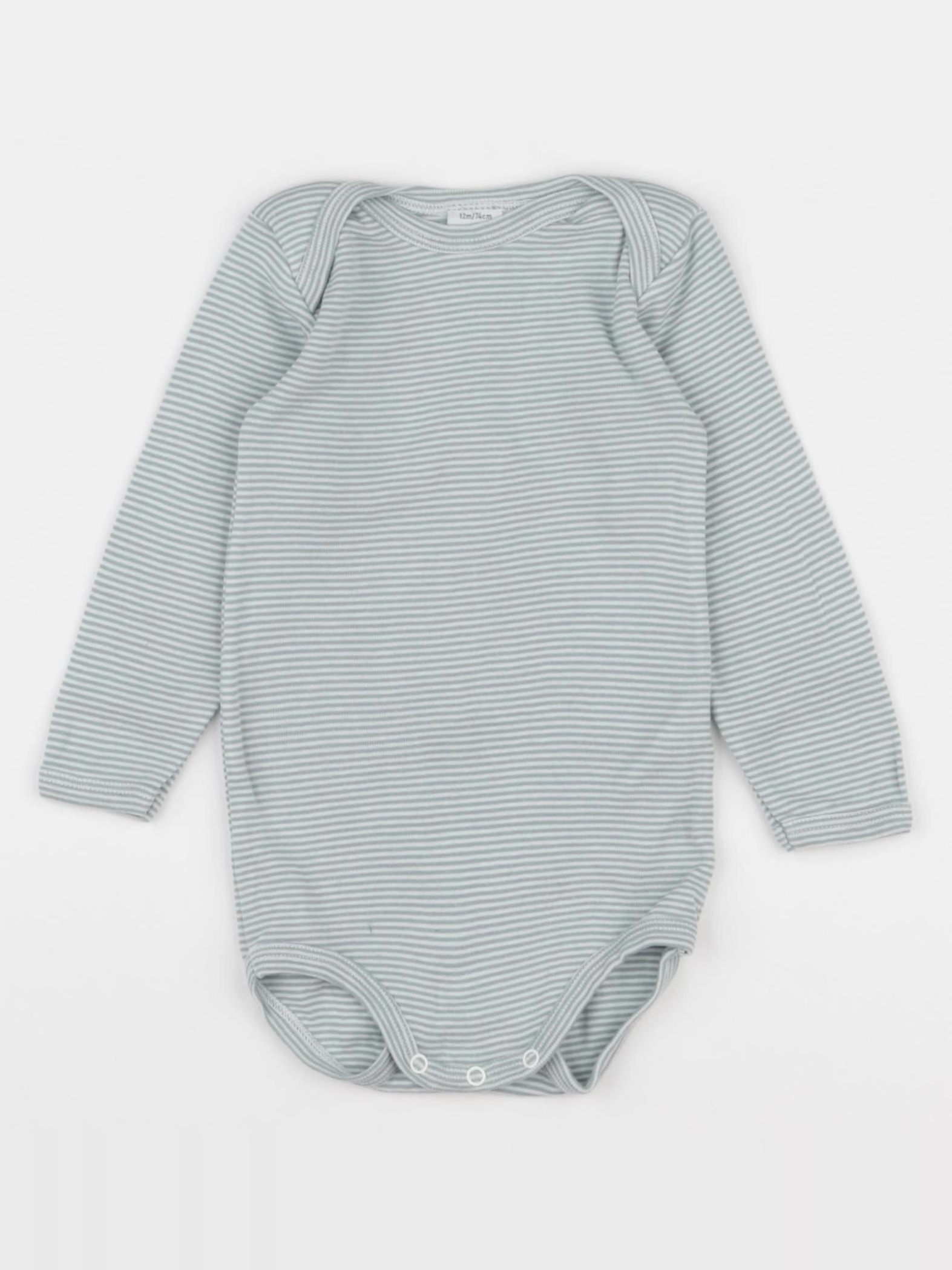 Petit Bateau - body vert - 12 mois