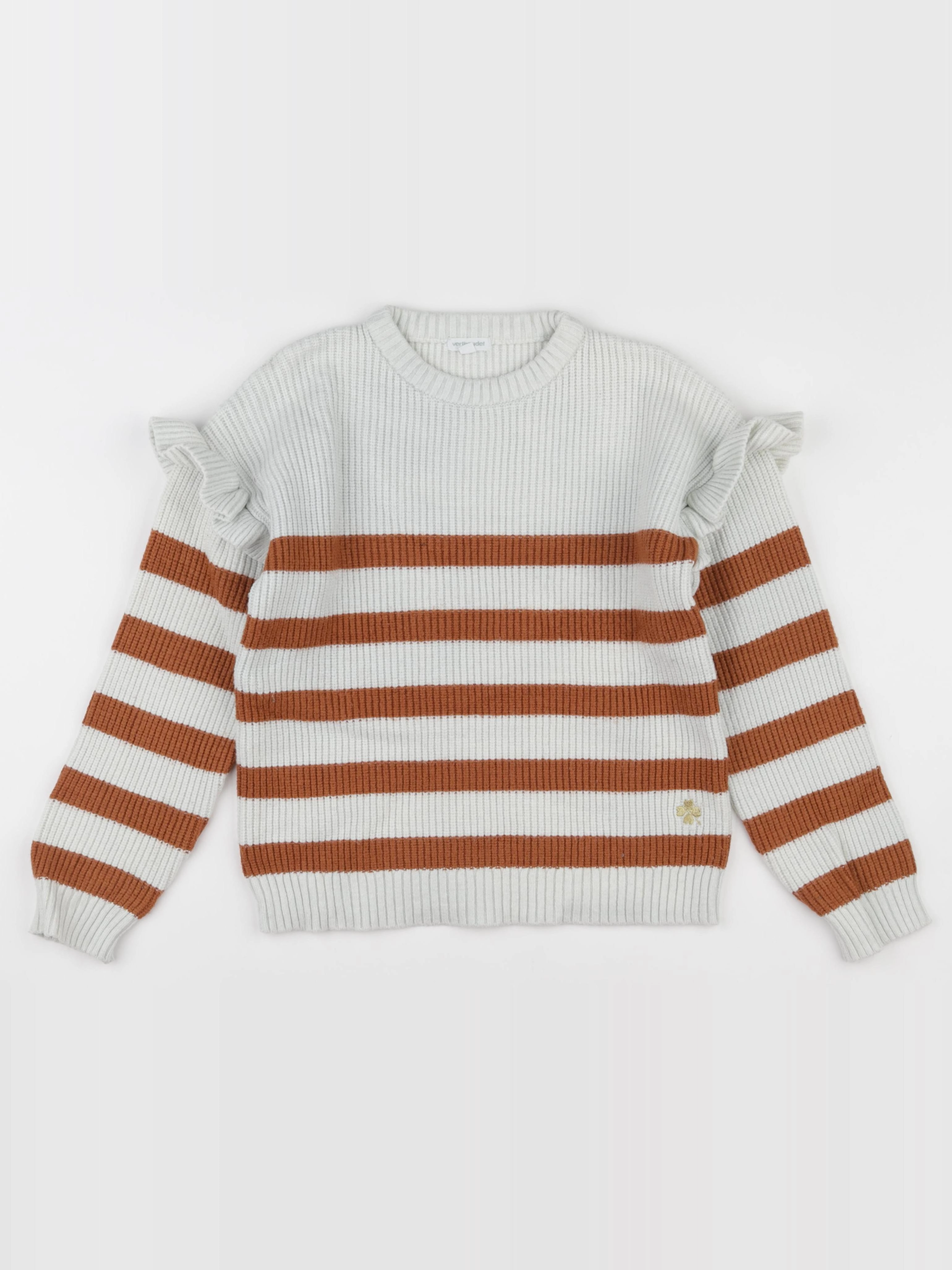Vertbaudet - pull marron - 10 ans