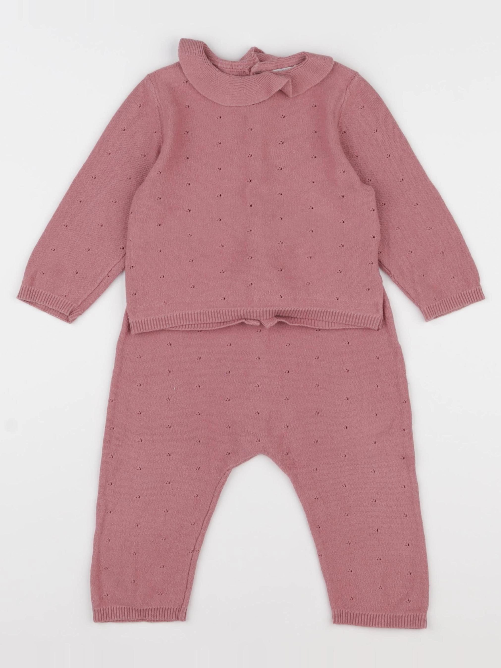 Boutchou - ensemble rose - 9 mois