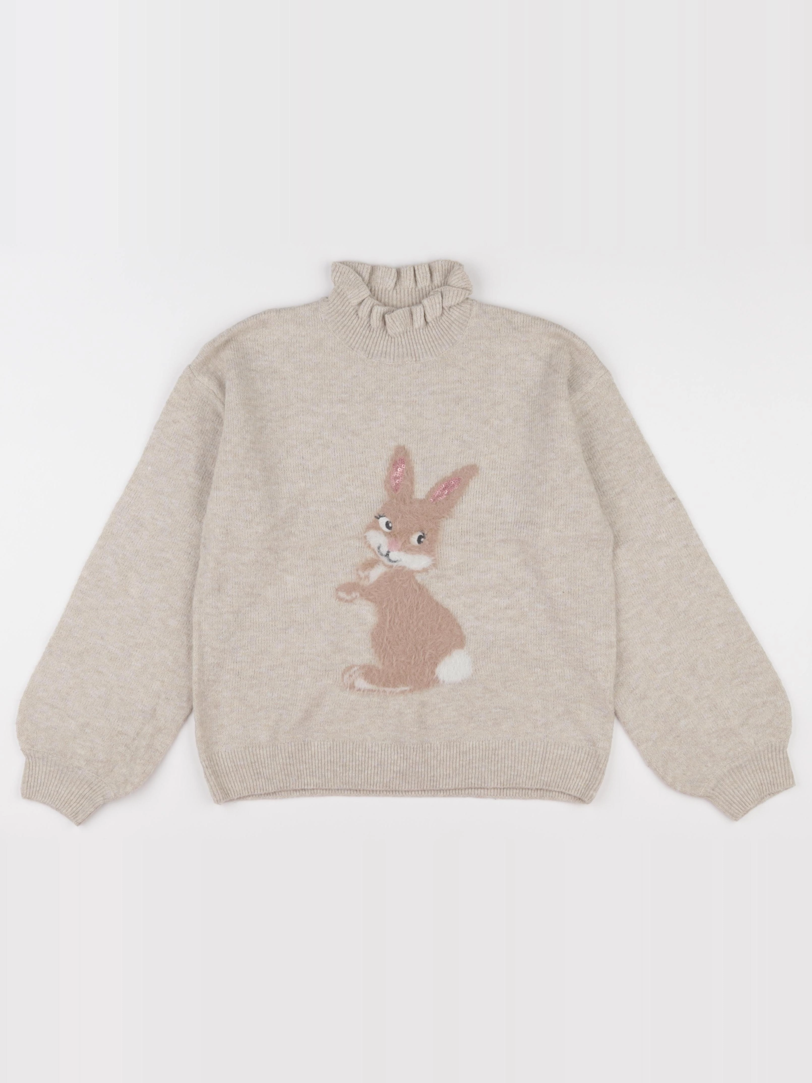 Vertbaudet - pull beige - 10 ans