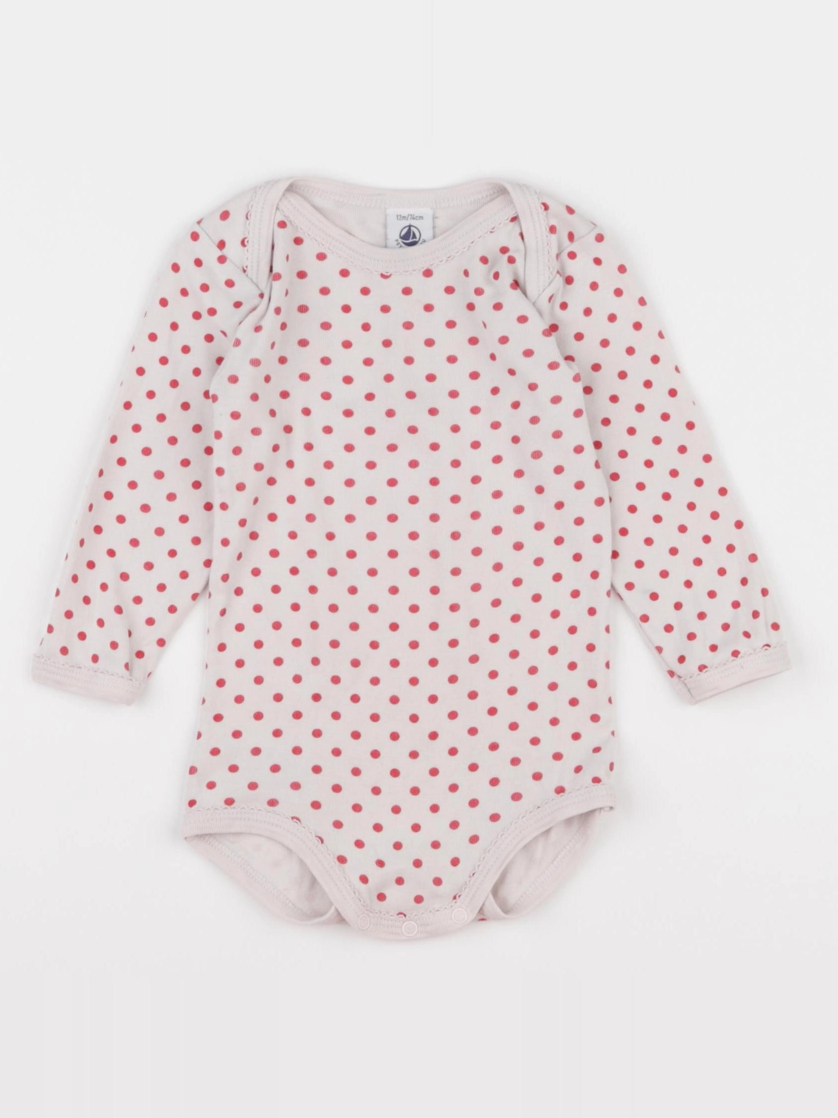 Petit Bateau - body rose - 12 mois