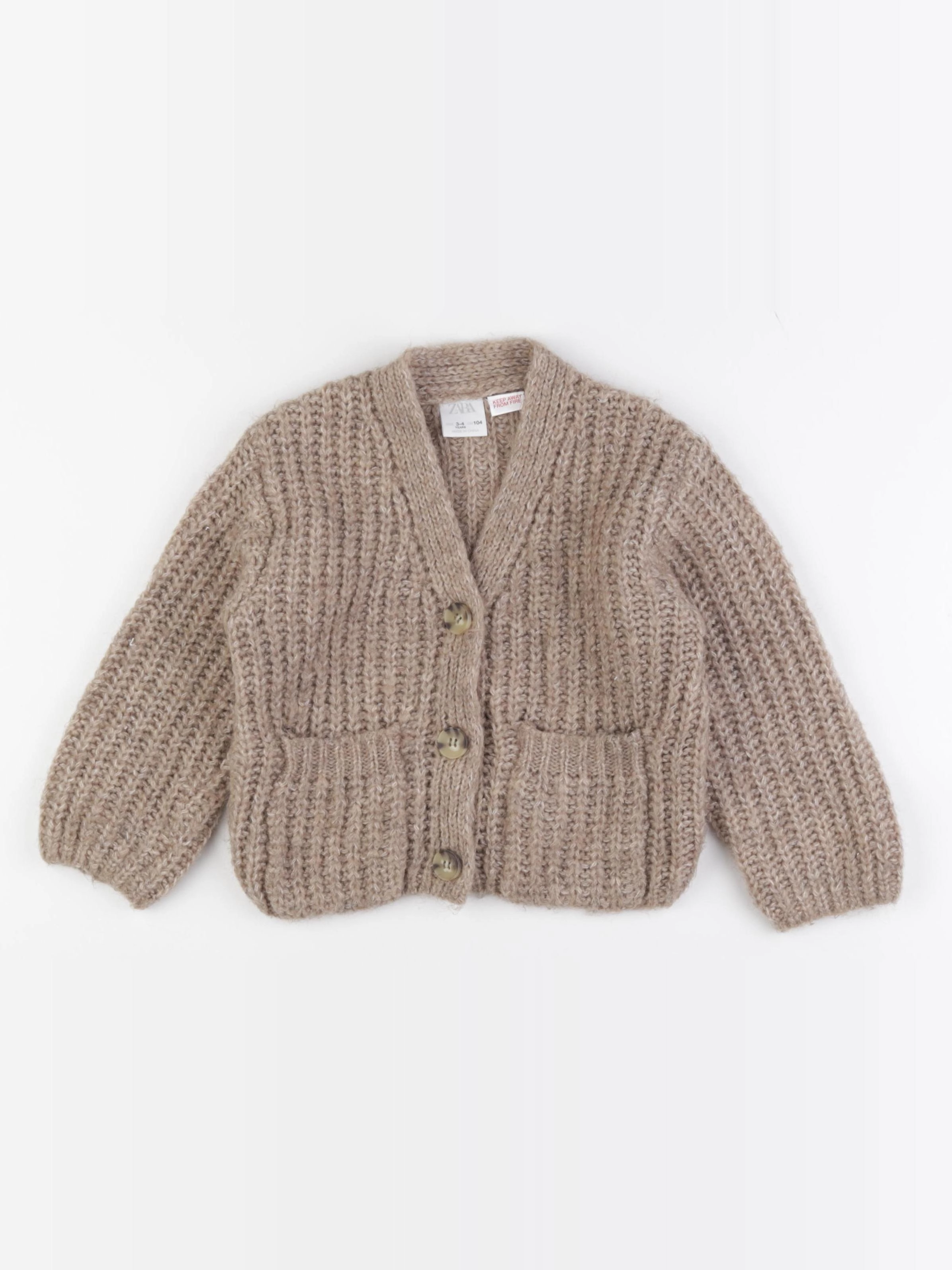 Zara - gilet marron - 3/4 ans