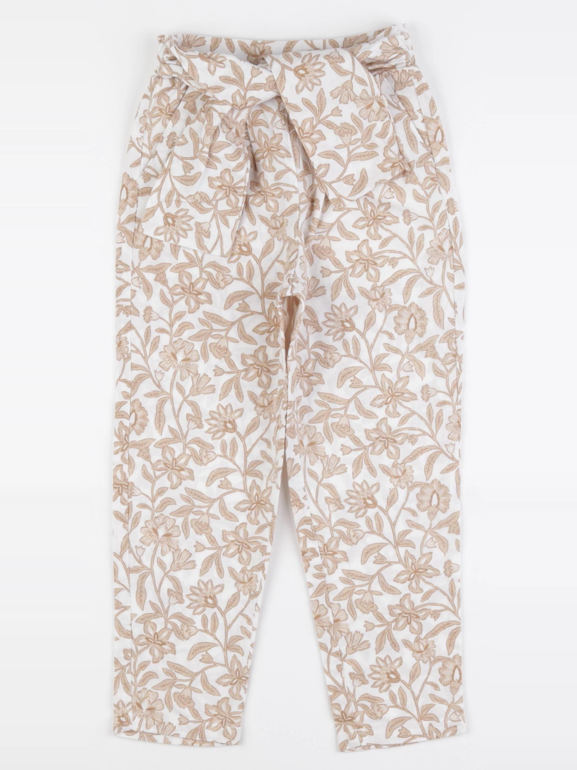 Tape à l'oeil - pantalon blanc, marron - 4 ans