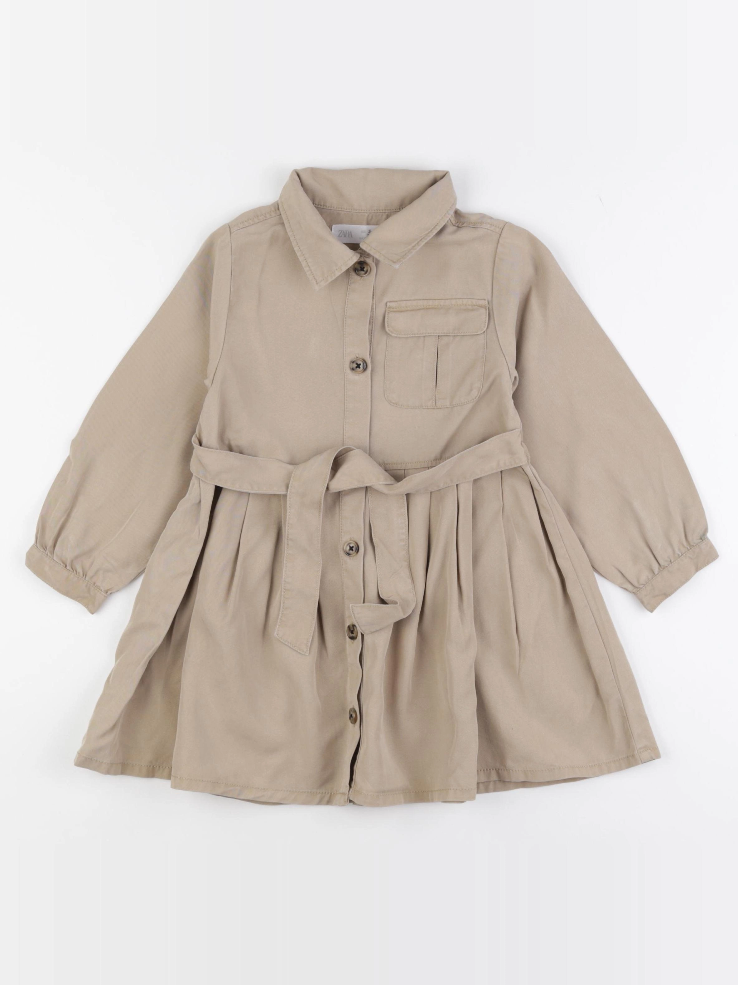 Zara - robe marron - 3/4 ans