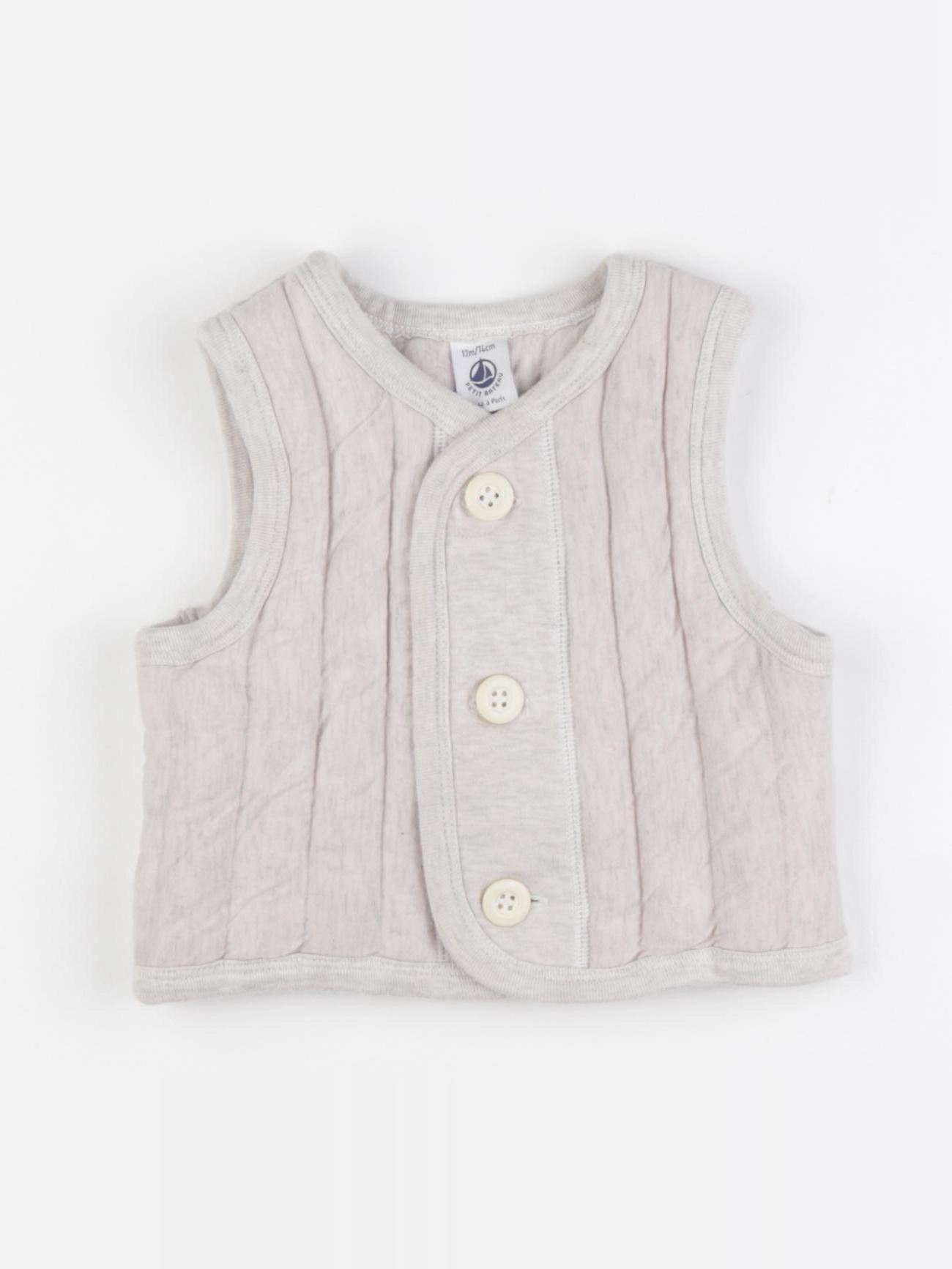 Petit Bateau - gilet beige - 12 mois