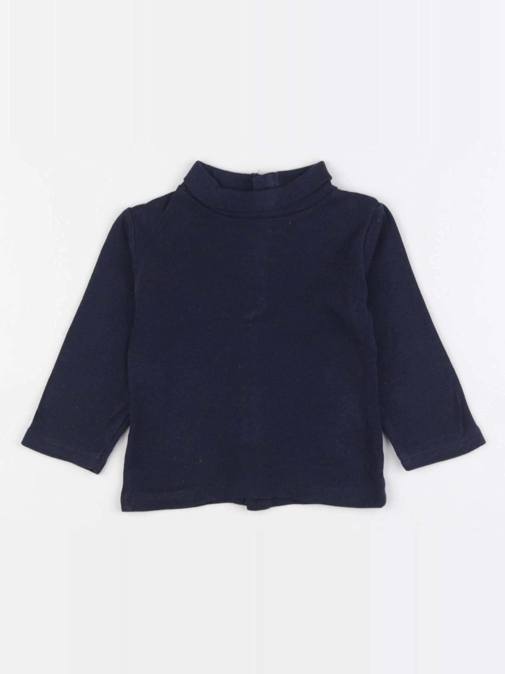 Vertbaudet - sous-pull bleu - 9 mois