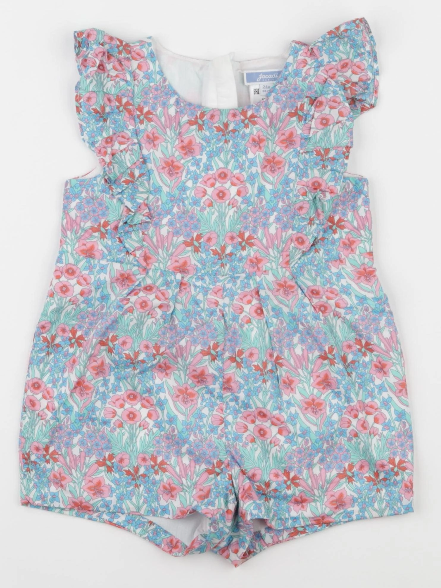 Jacadi - combinaison liberty bleu, rose - 24 mois