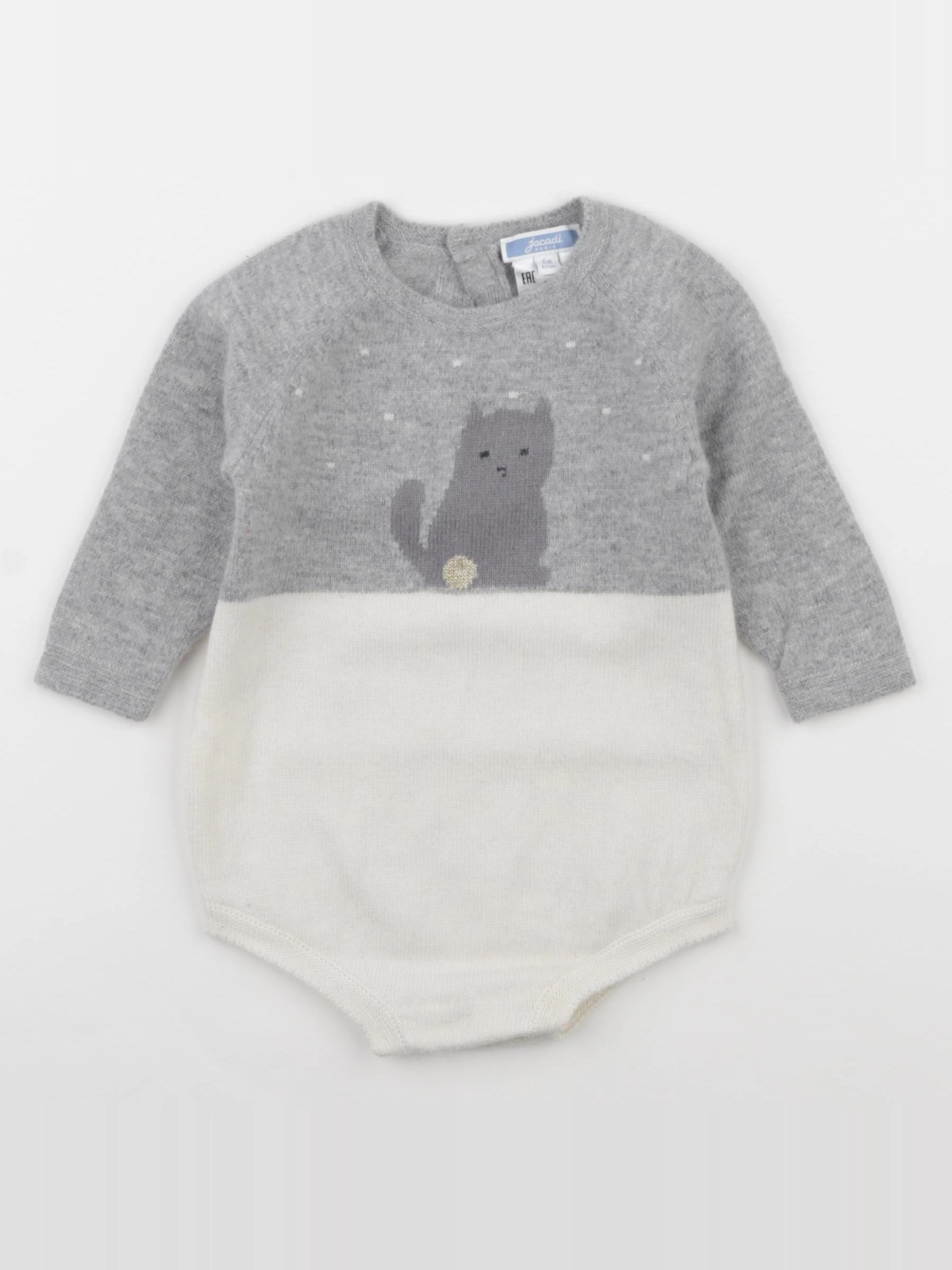 Jacadi - combinaison gris, or, blanc - 6 mois