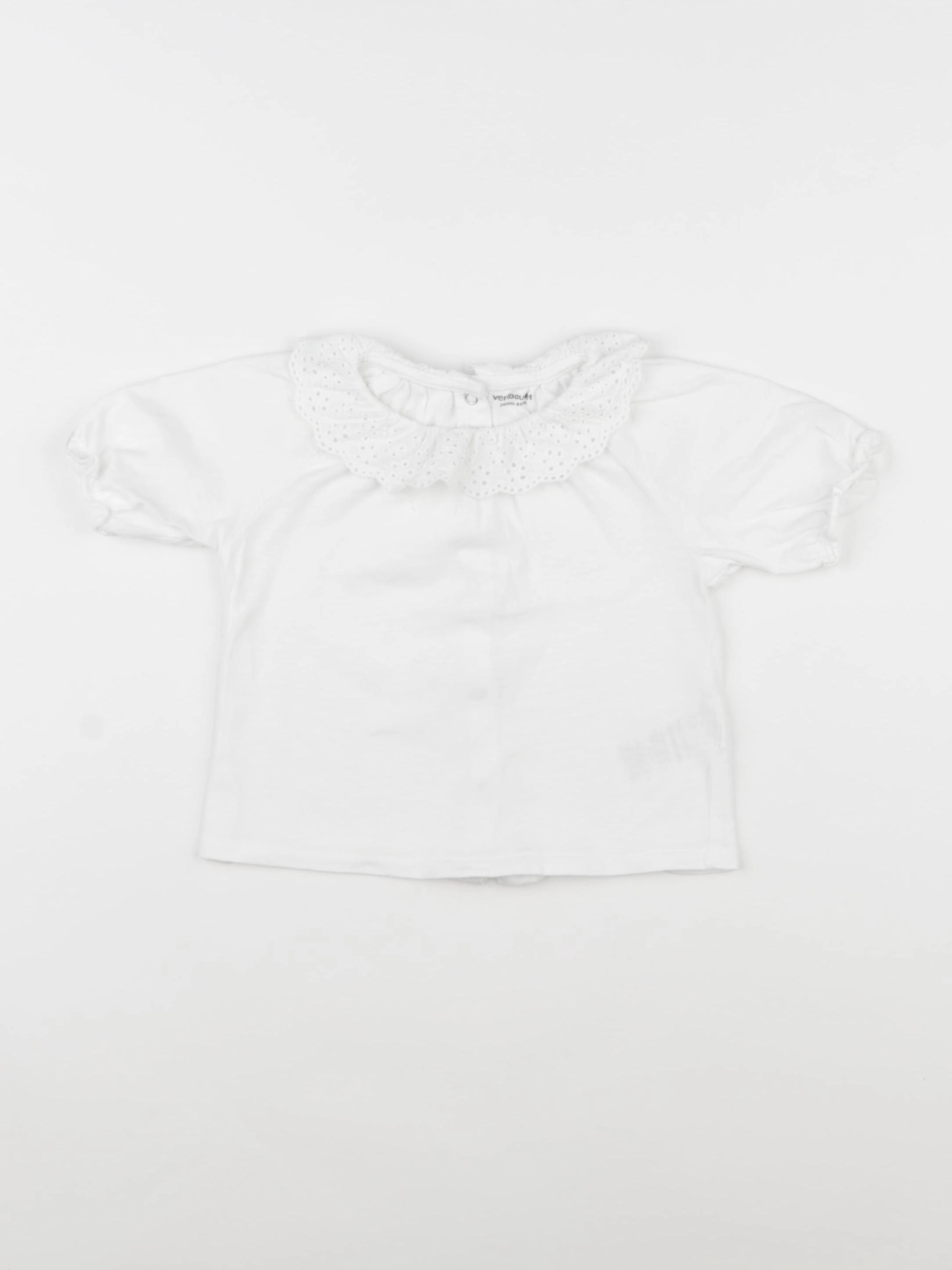 Vertbaudet - tee-shirt blanc - 24 mois