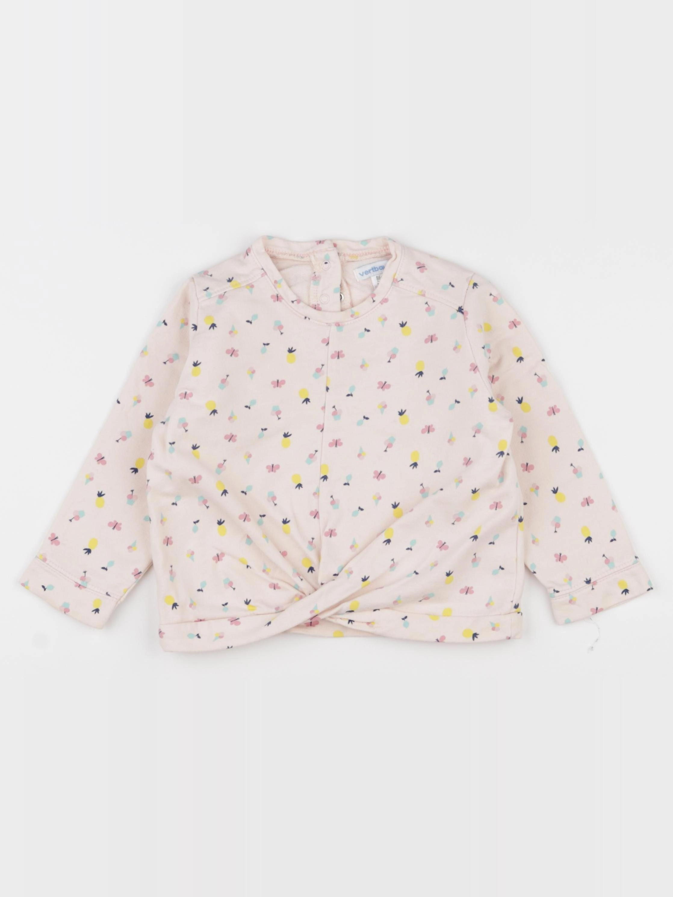 Vertbaudet - sweat rose - 24 mois