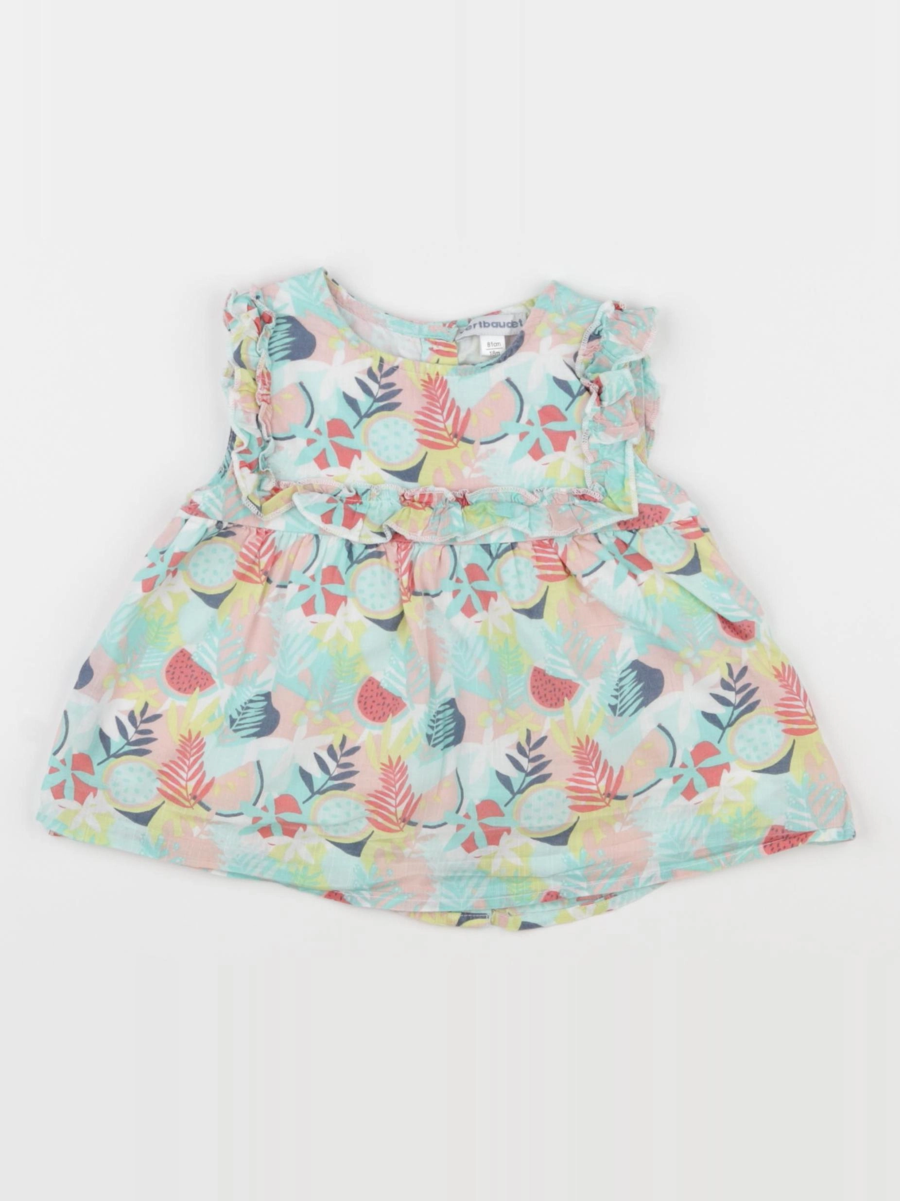 Vertbaudet - blouse multicolore - 18 mois