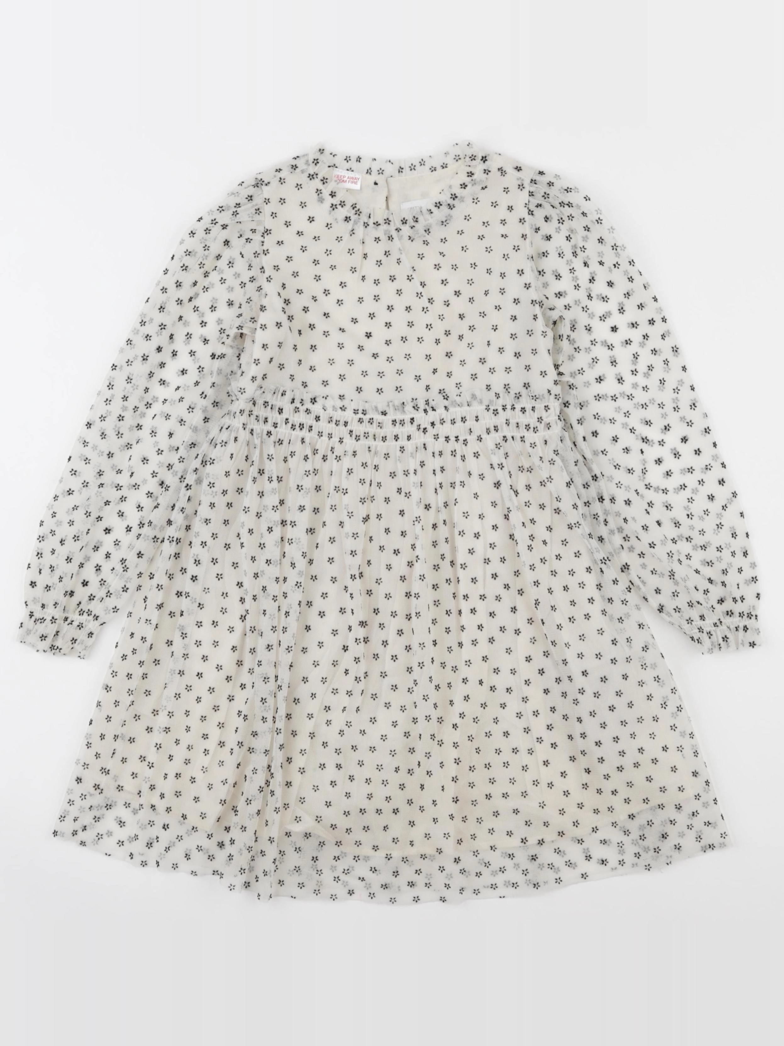Zara - robe beige, noir - 4/5 ans