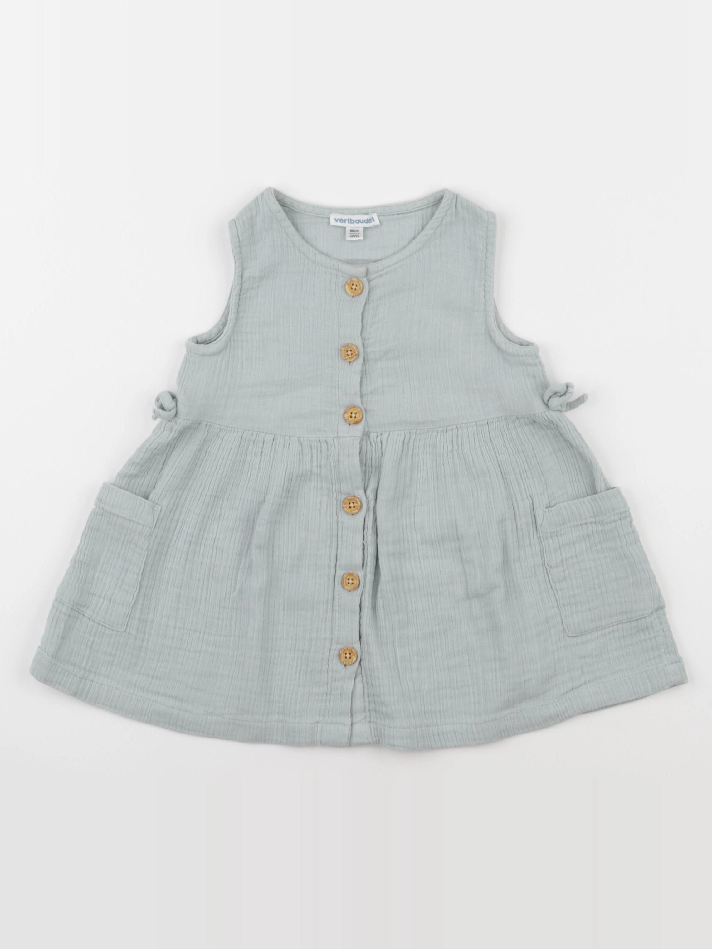 Vertbaudet - robe vert - 2 ans