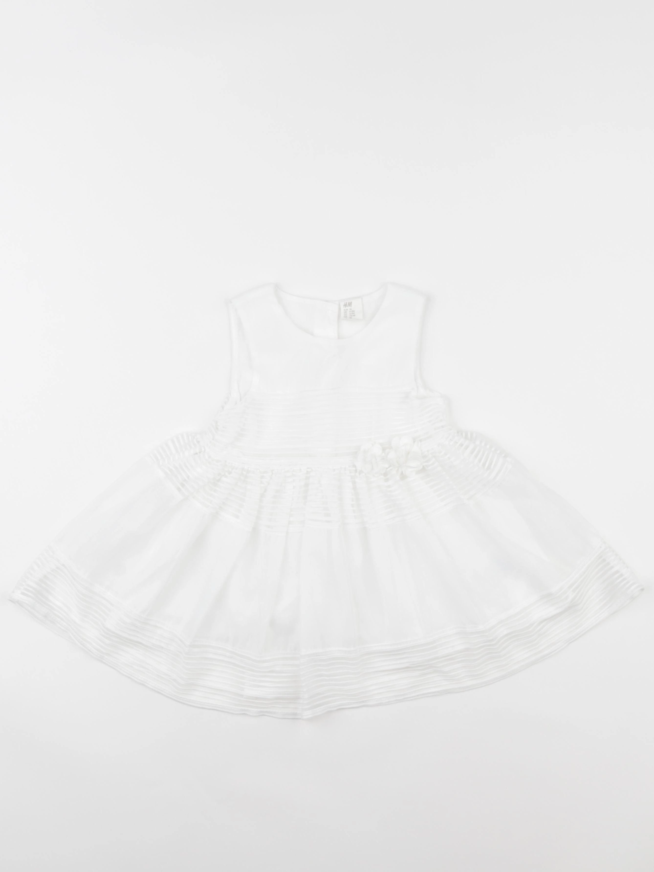 H&M - robe blanc - 6/9 mois