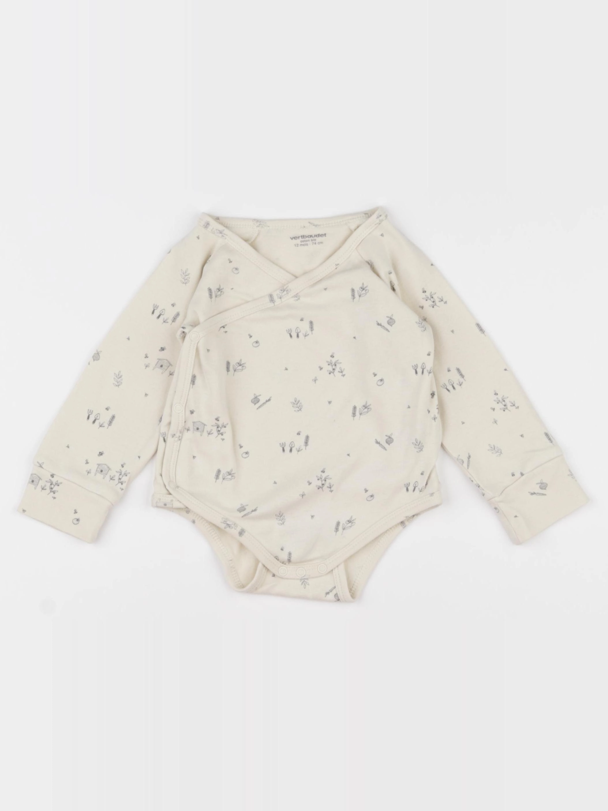 Vertbaudet - body marron - 12 mois