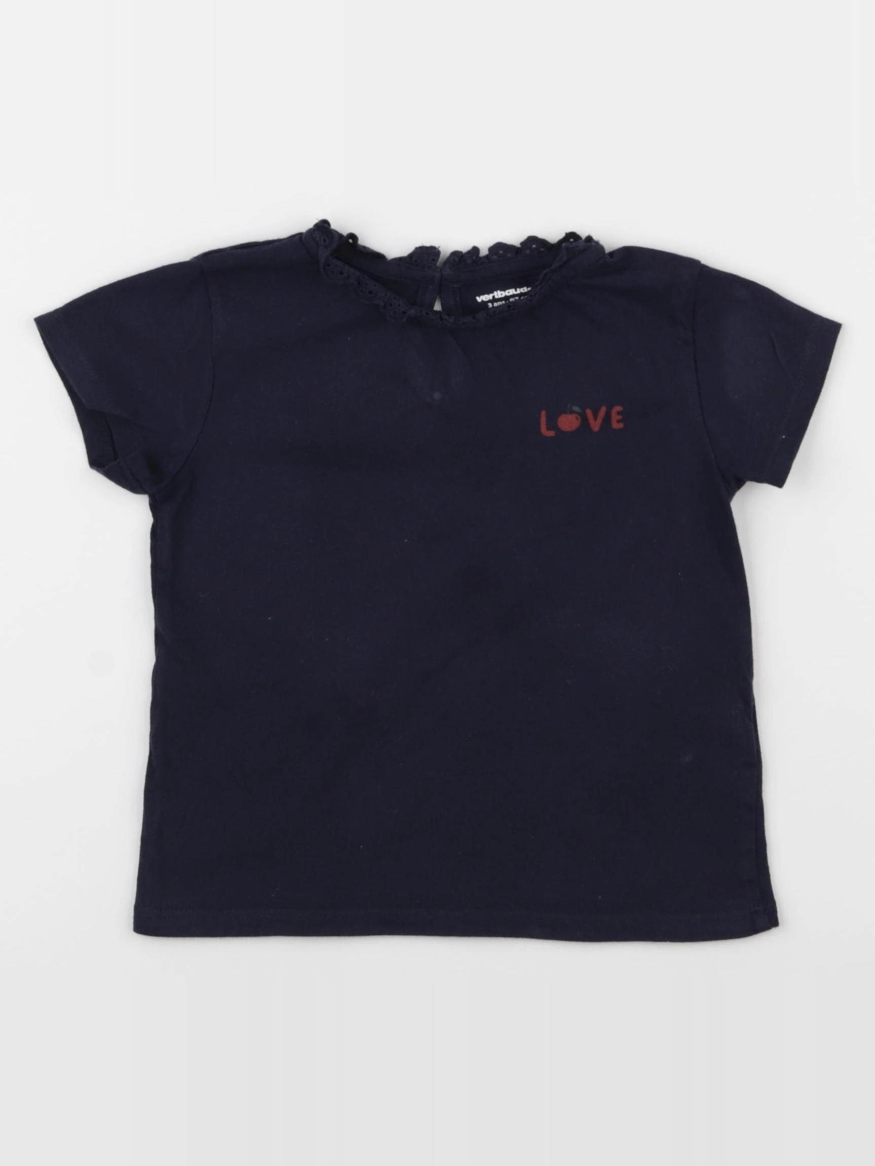 Vertbaudet - tee-shirt bleu - 3 ans