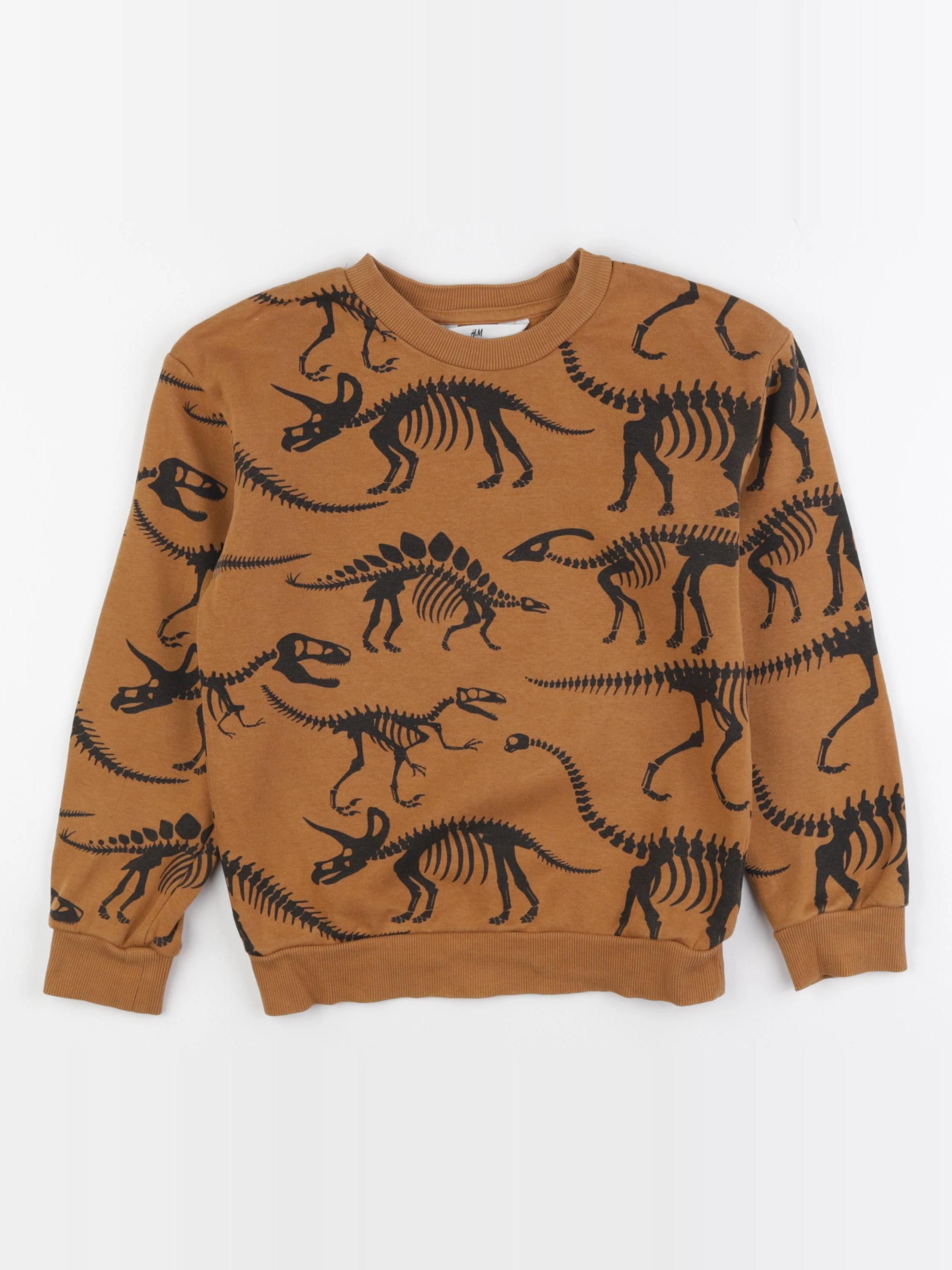 H&M - sweat marron, noir - 6/8 ans
