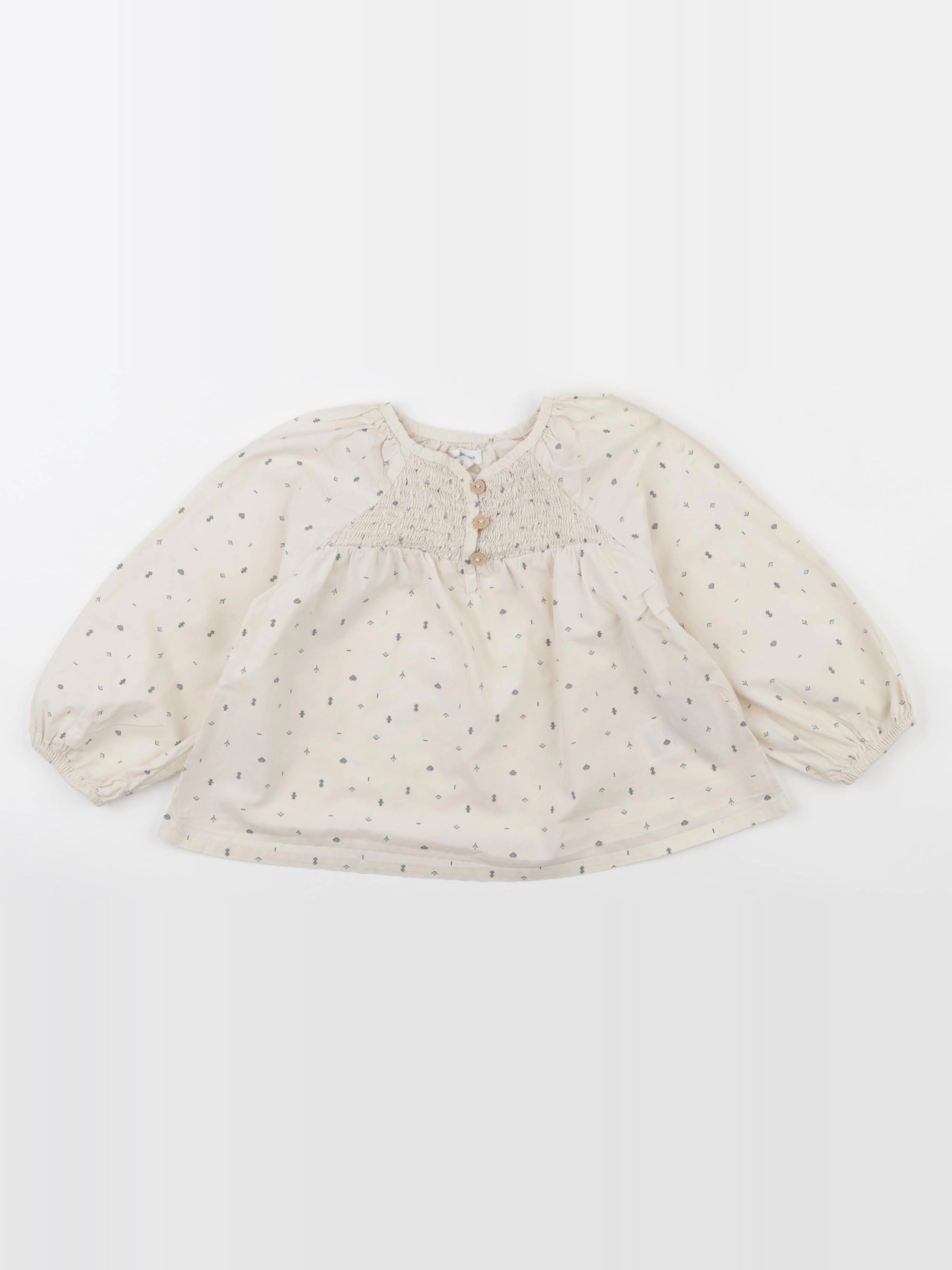 Vertbaudet - blouse beige - 36 mois