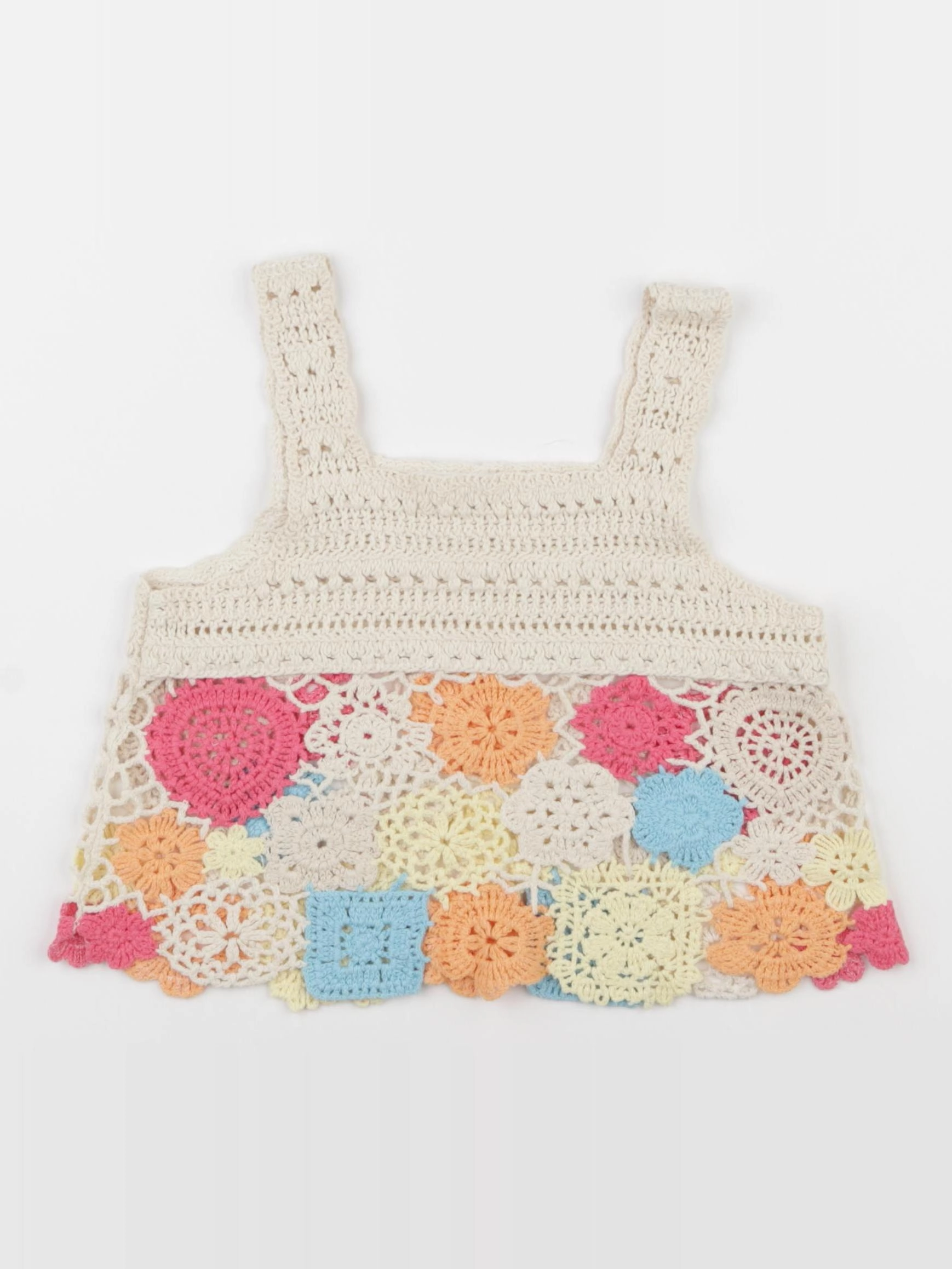 Zara - top beige, multicolore - 8/9 ans