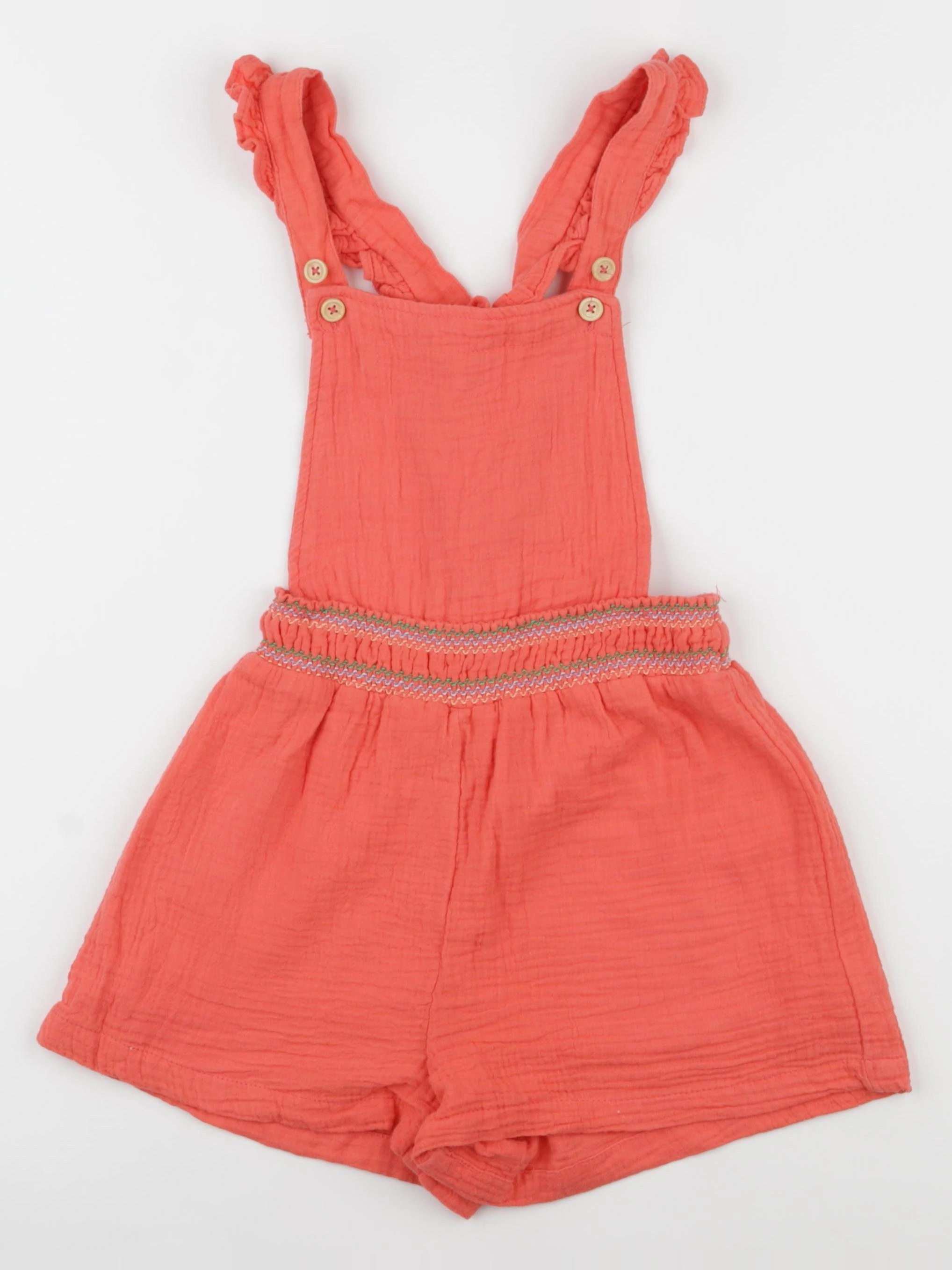 Monoprix - salopette orange - 8 ans