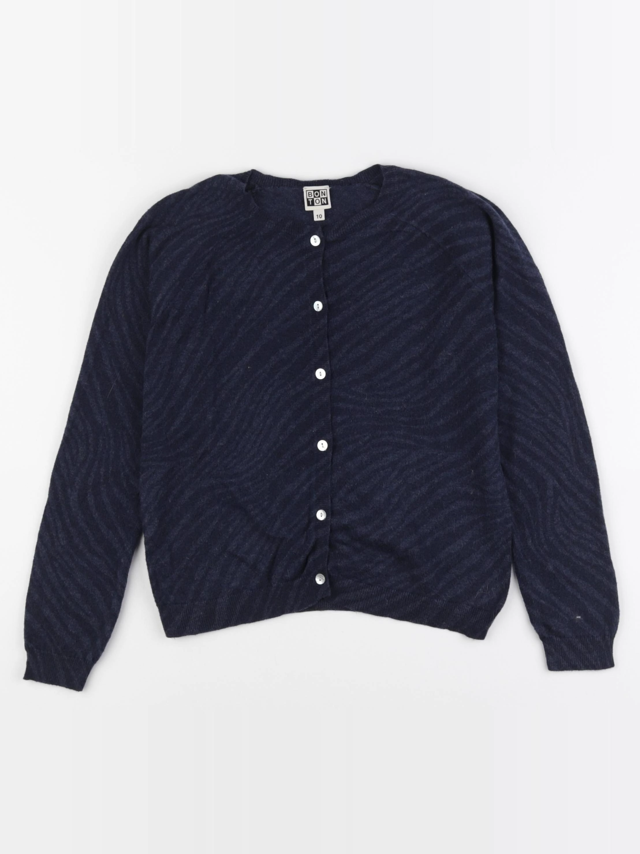 Bonton - gilet bleu - 10 ans