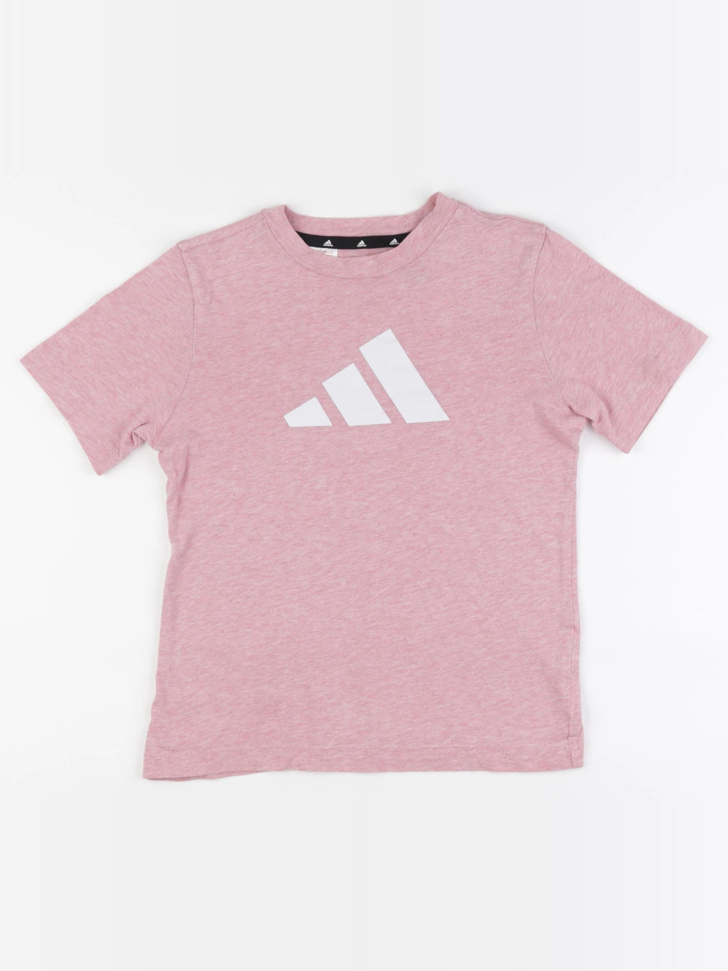 Adidas - tee-shirt rose - 7/8 ans