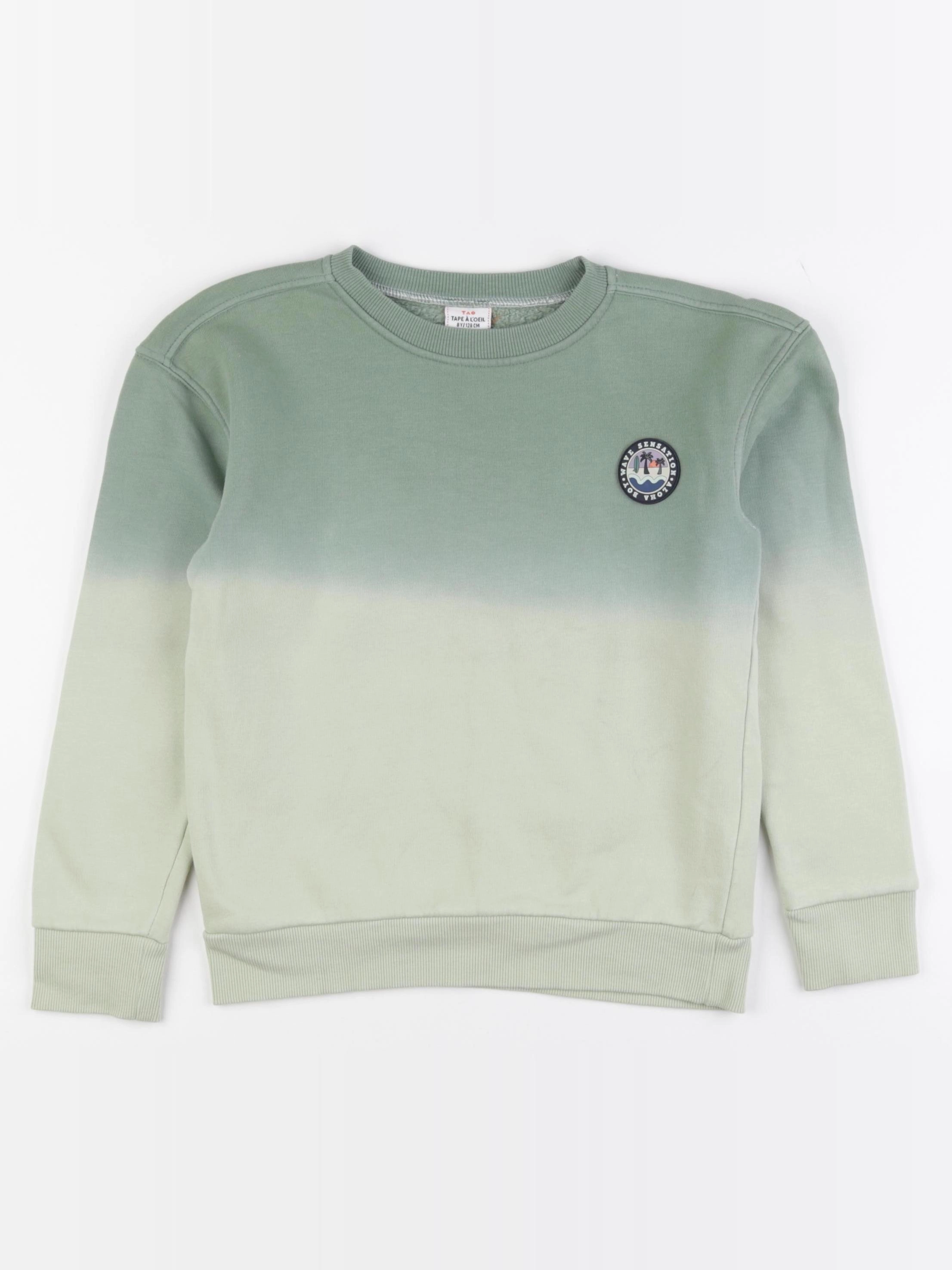 Tape à l'oeil - sweat vert - 8 ans
