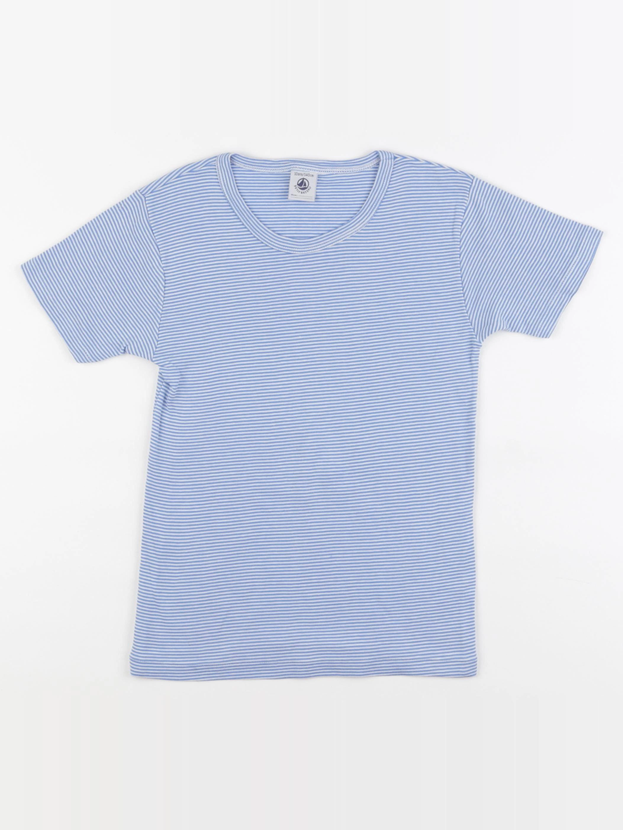 Petit Bateau - maillot de corps bleu, blanc - 10 ans