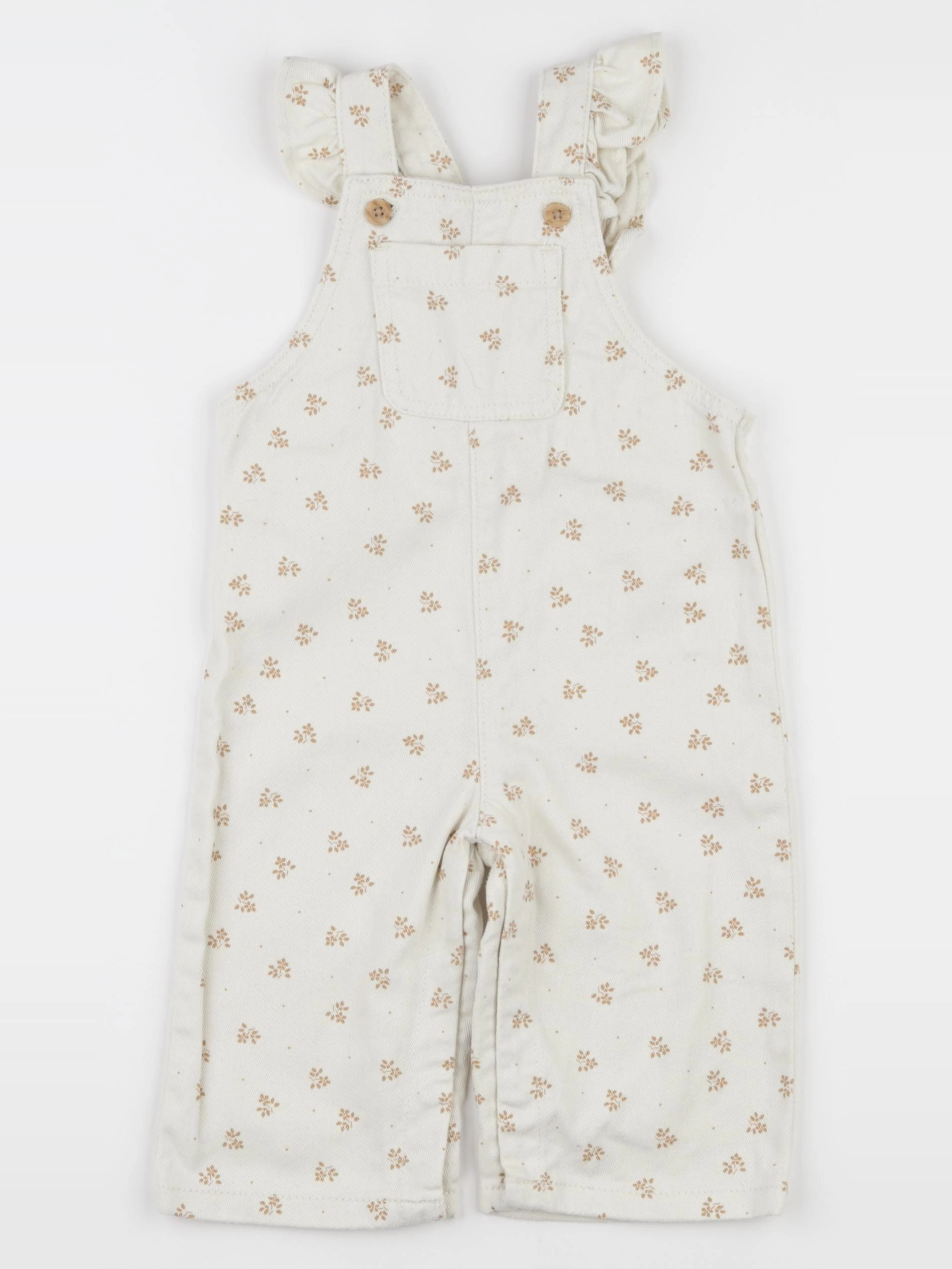 Vertbaudet - salopette beige - 12 mois