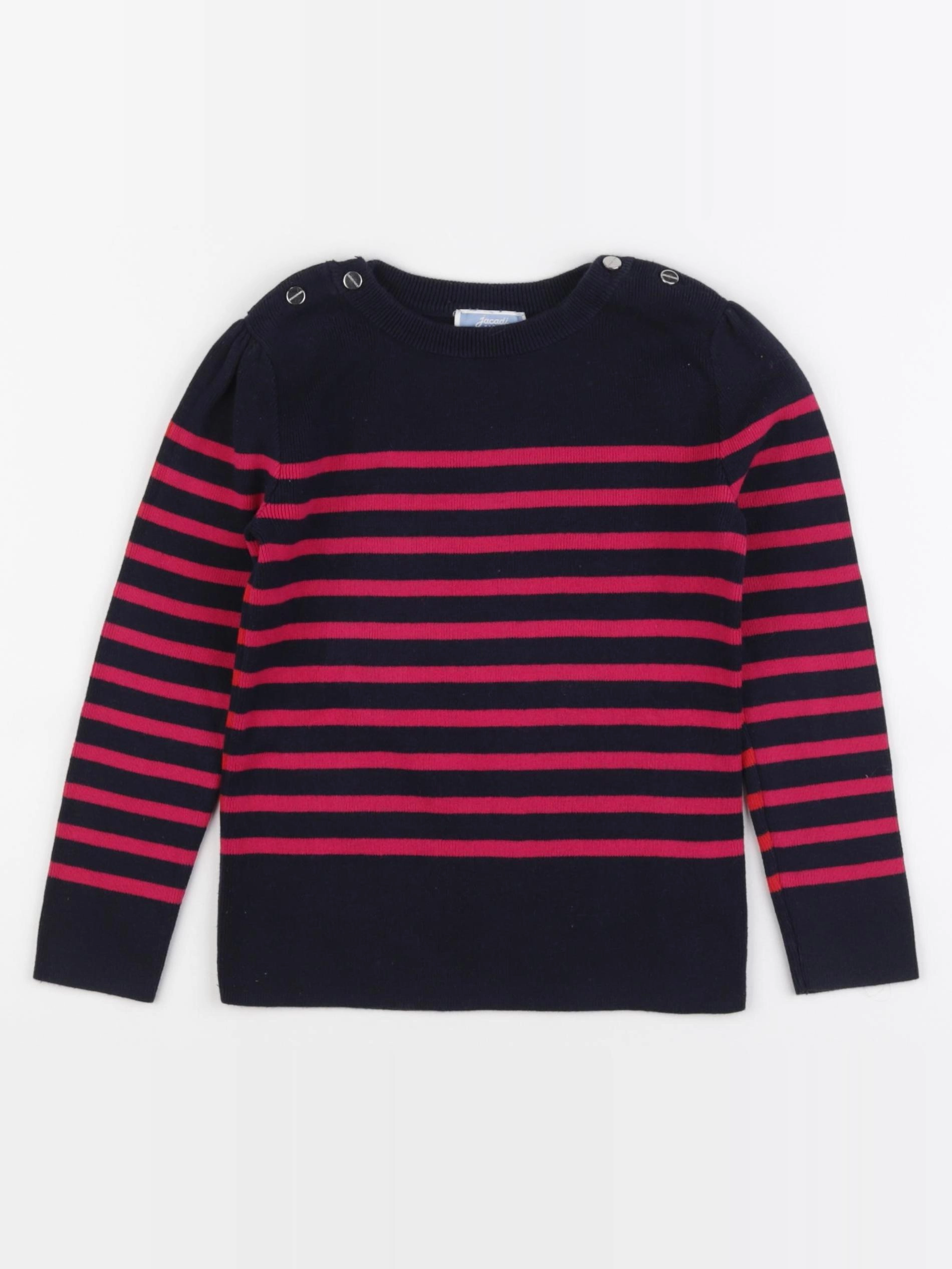Jacadi - pull bleu, rose - 6 ans