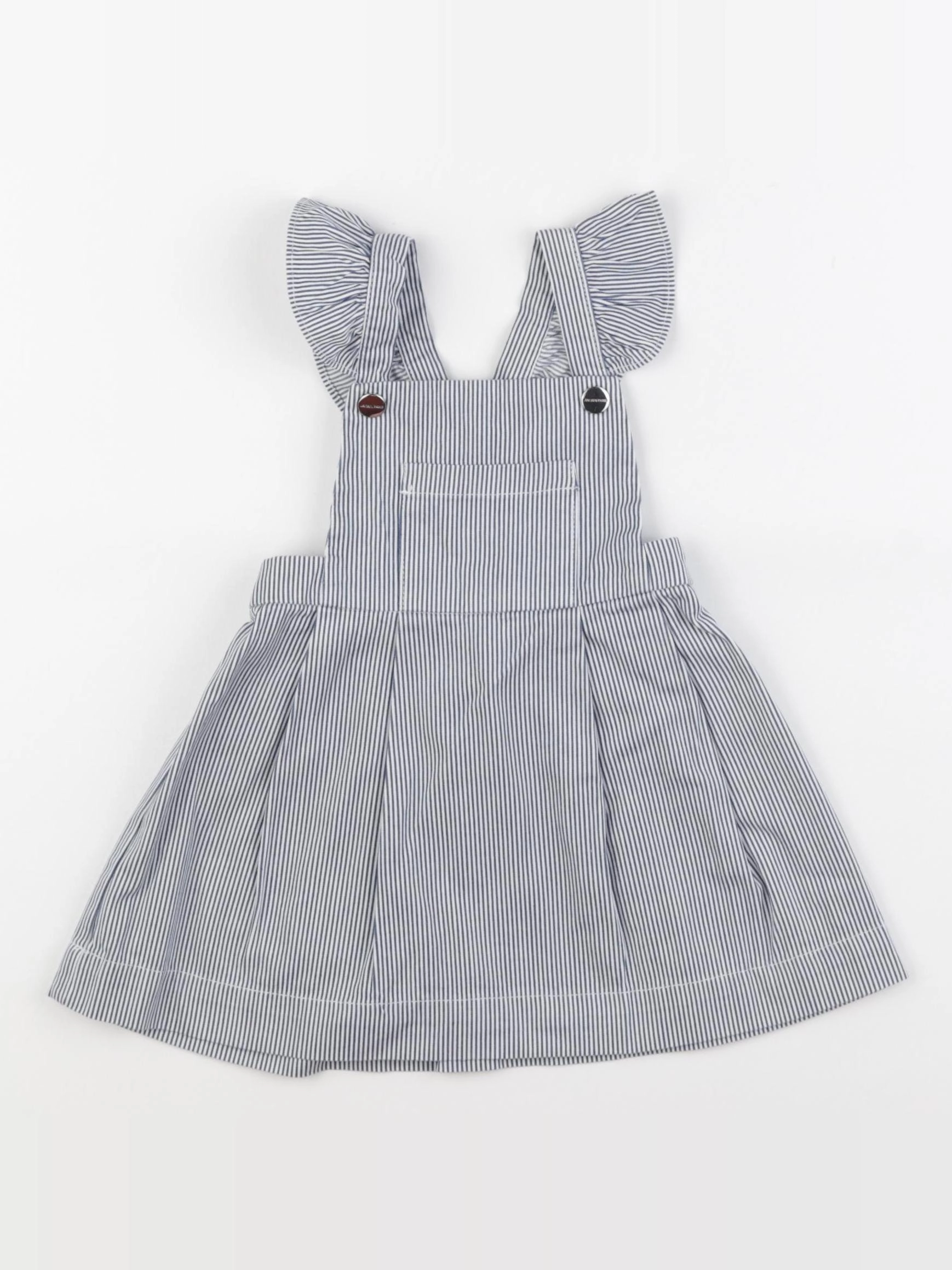 Jacadi - robe blanc, bleu - 24 mois