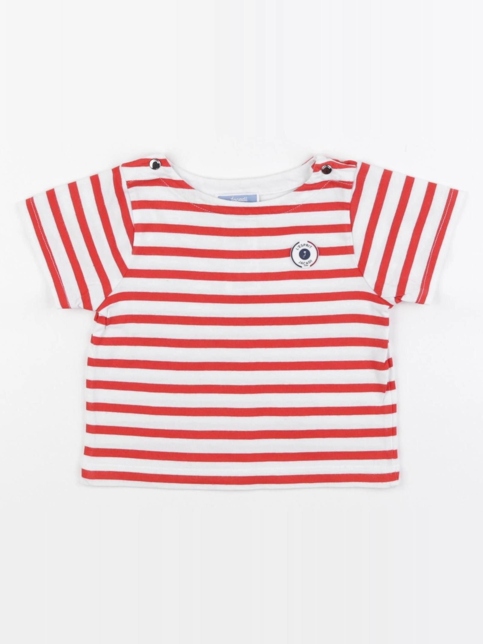 Jacadi - tee-shirt blanc, rouge - 18 mois