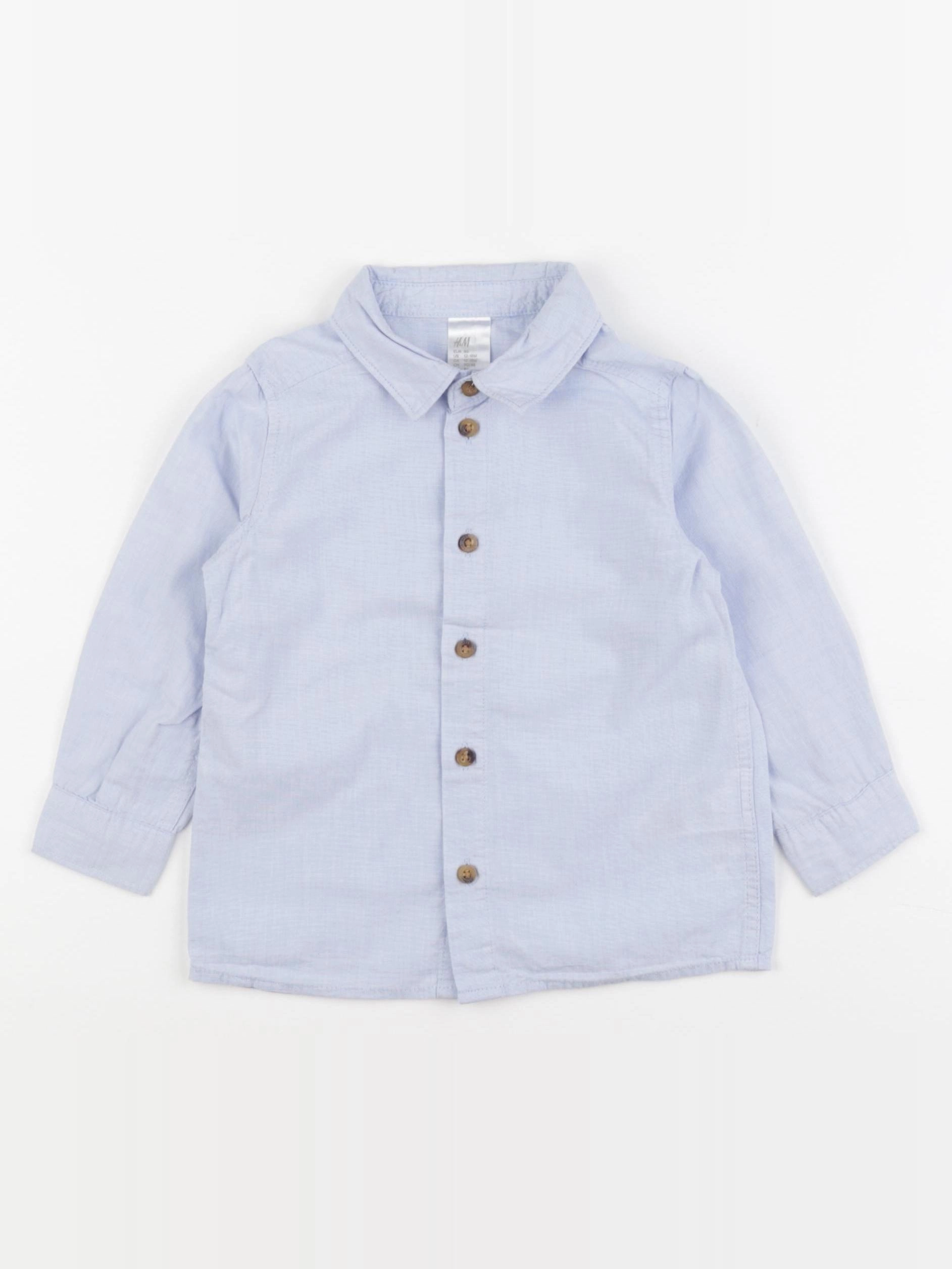 H&M - chemise bleu - 12/18 mois