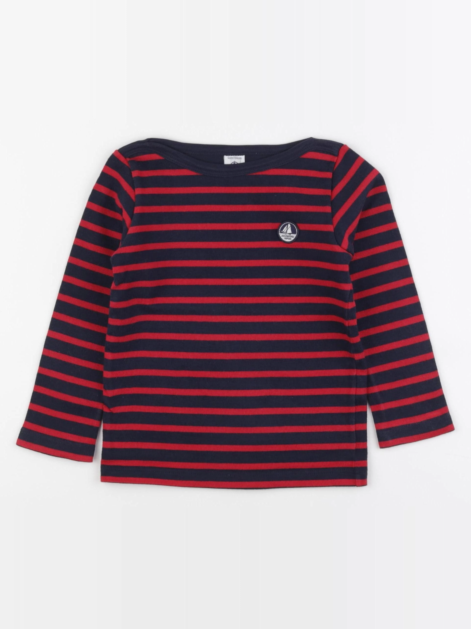 Petit Bateau - tee-shirt bleu, rouge - 4 ans