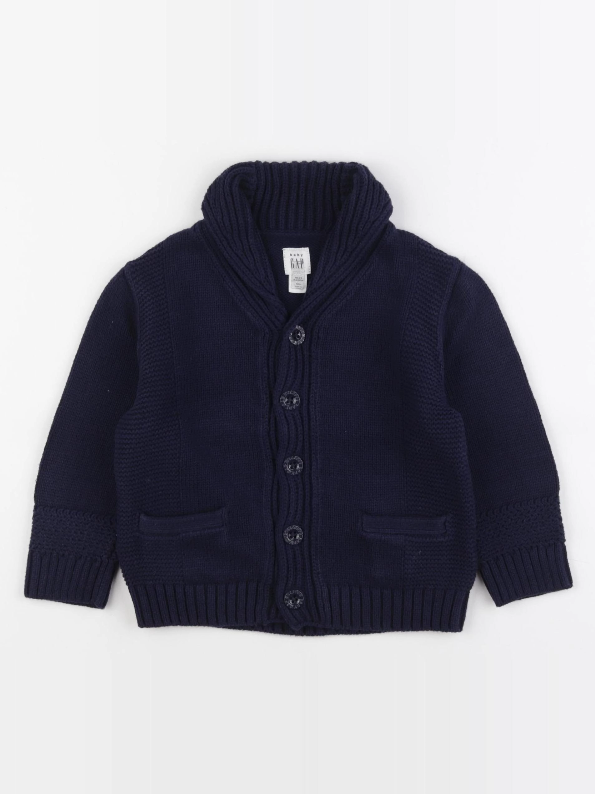 GAP - gilet bleu - 12/18 mois