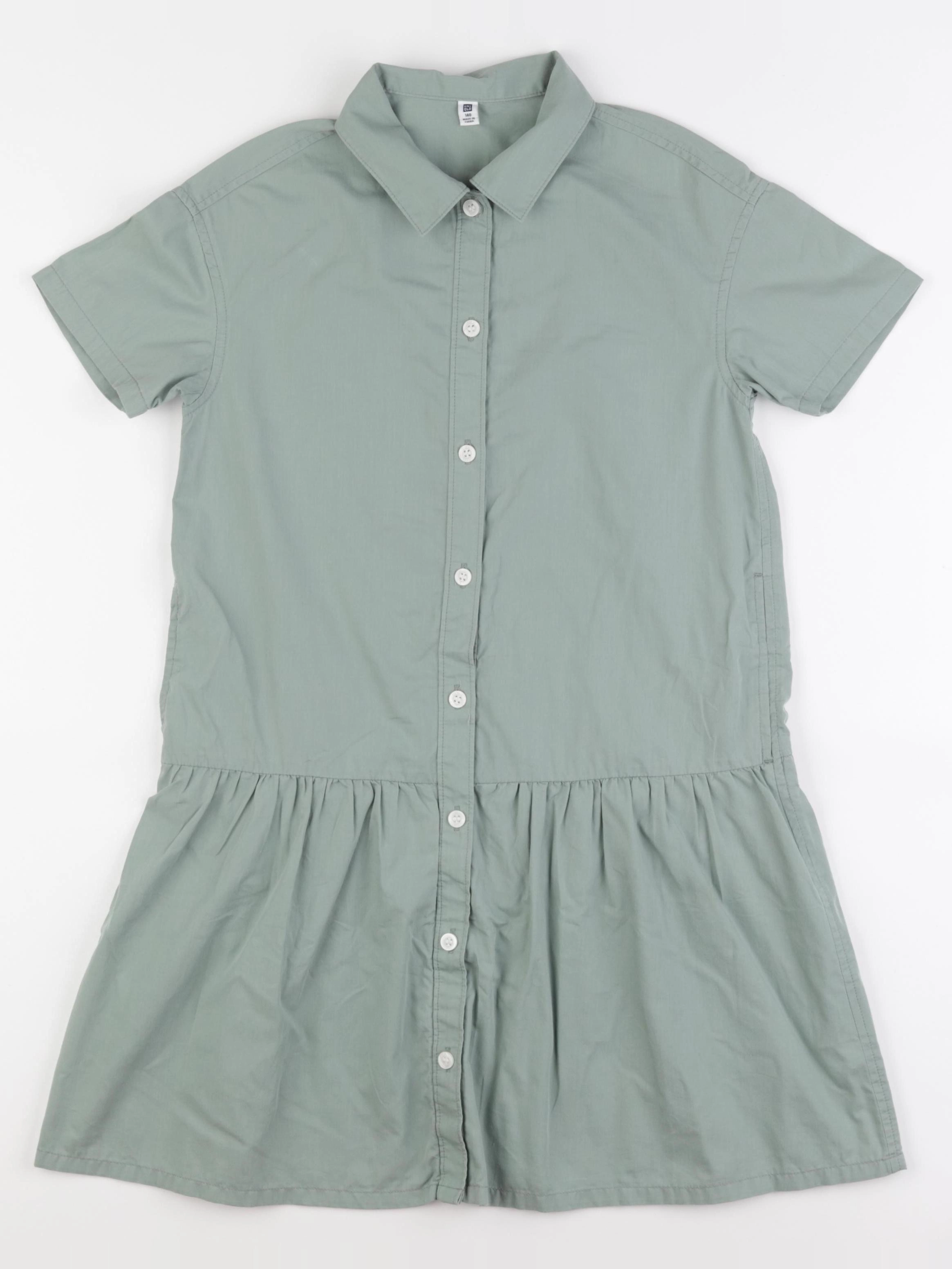 Uniqlo - robe vert - 11/12 ans