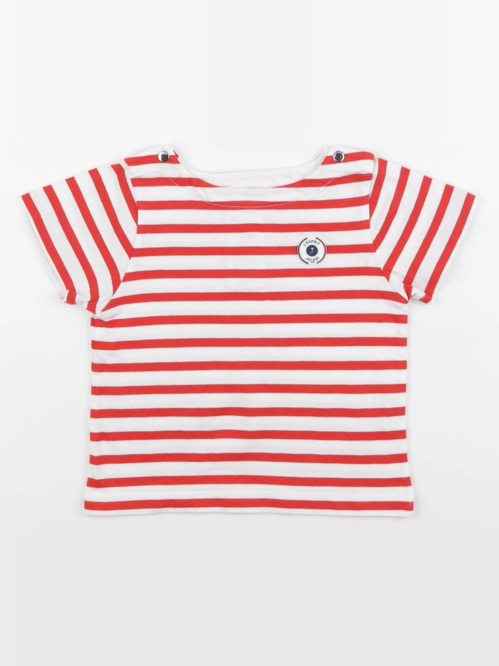 Jacadi - tee-shirt rouge, blanc - 24 mois