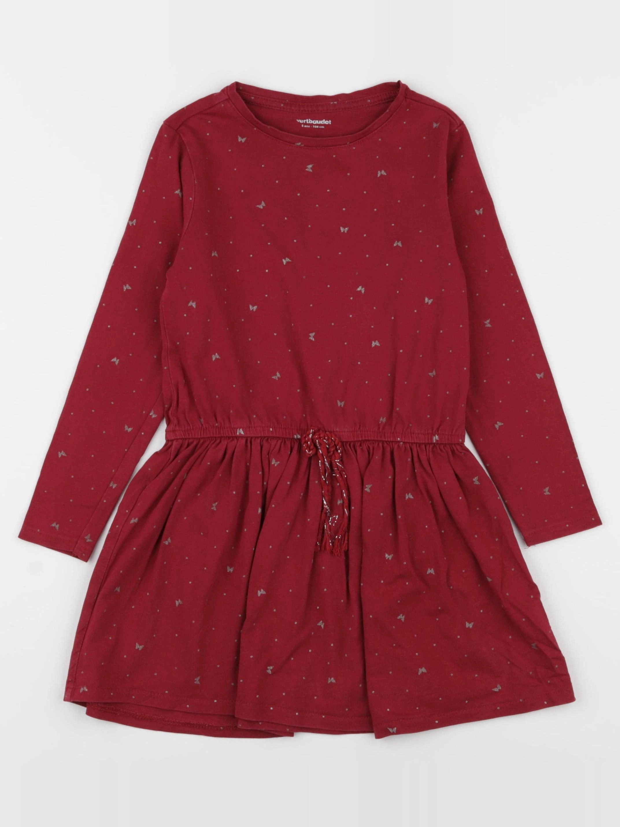 Vertbaudet - robe rouge - 5 ans